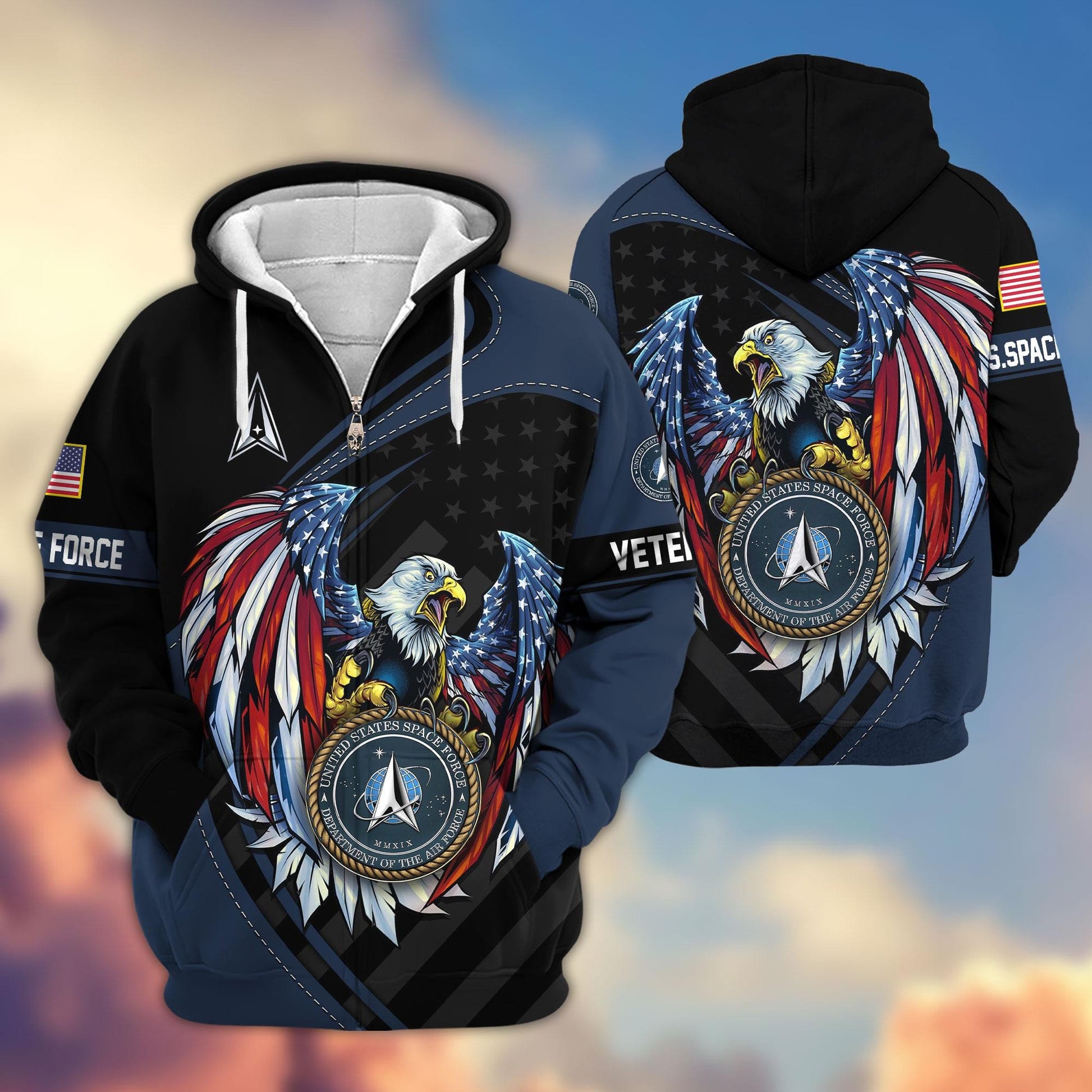 Premium US Veterans Zip Hoodie APHN091011, Gifts For US Veterans, Gifts For Veterans Day