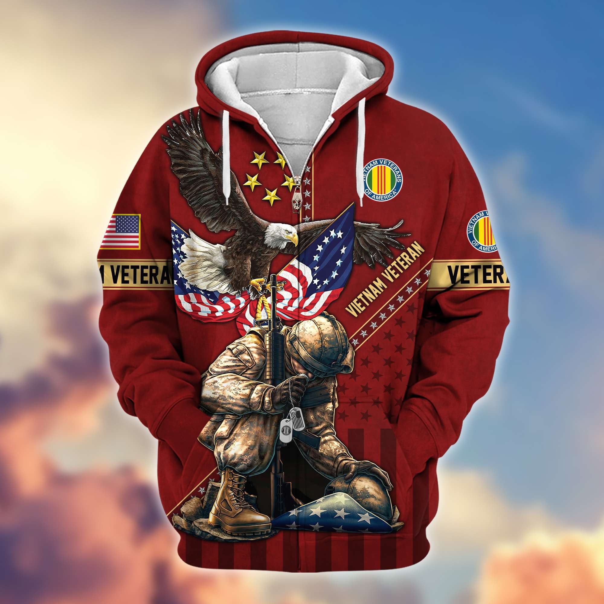 Premium Vietnam Veteran Zip Hoodie VPVC605106, Gifts For Vietnam Veteran