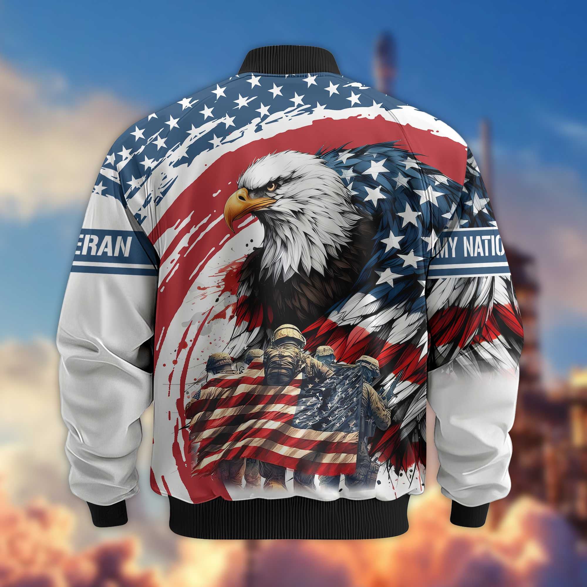 Premium Army National Guard Veteran Bomber Jacket VPVC801108, Gifts For Army National Guard Veteran