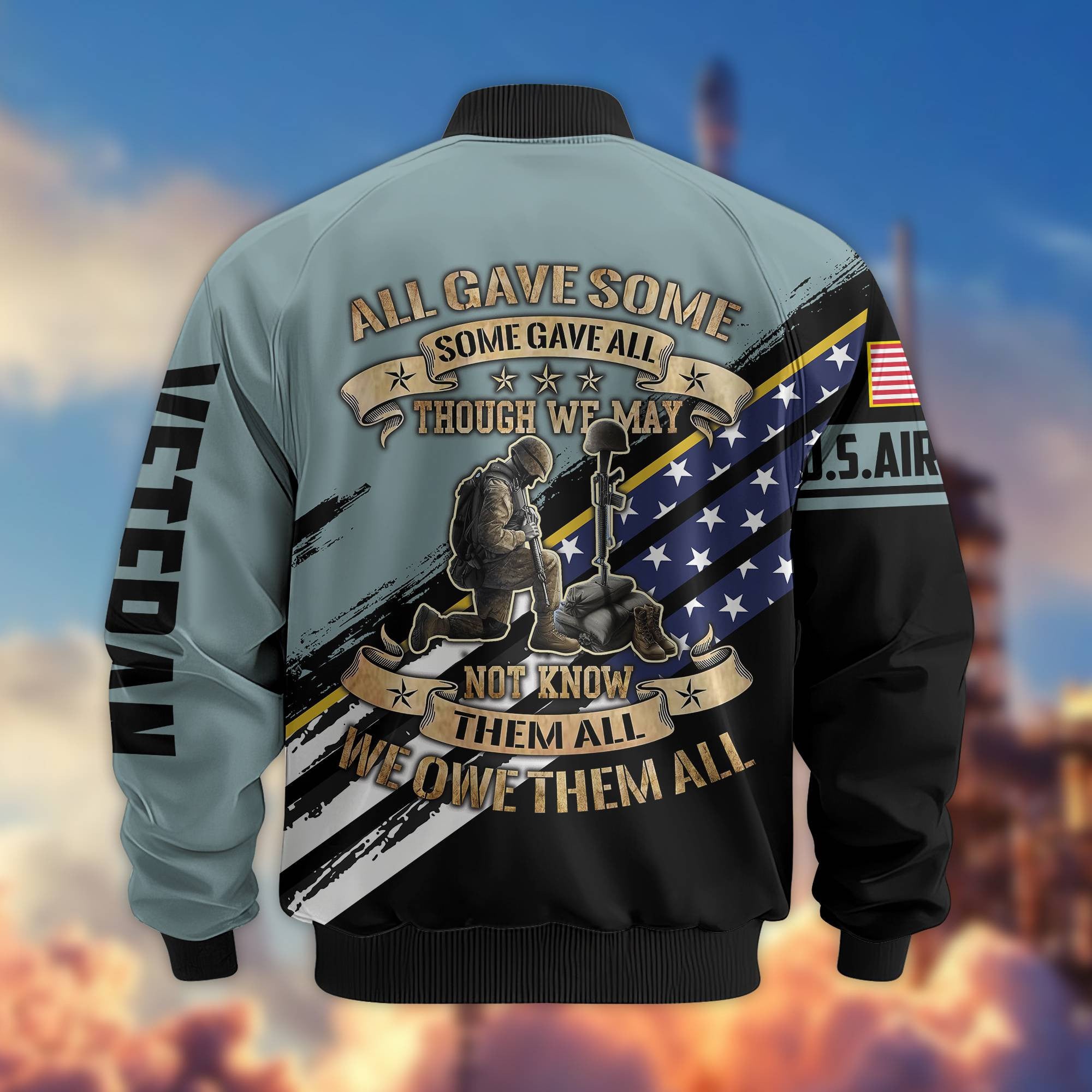 Premium USAF Veteran Bomber Jacket VPVC801504, Gifts For US Air Force Veteran