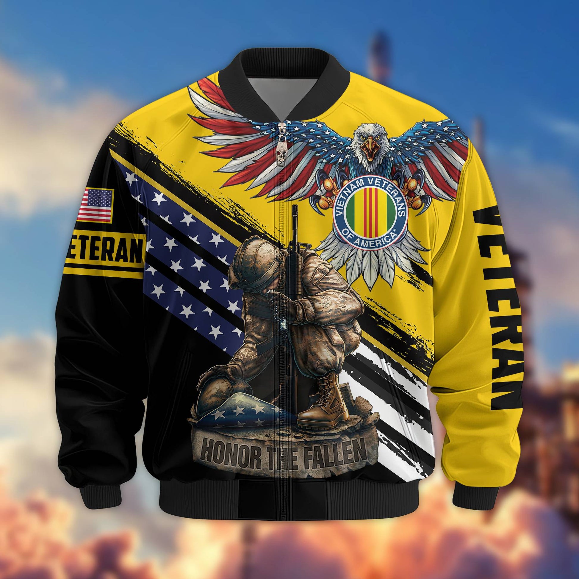 Premium Vietnam Veteran Bomber Jacket VPVC801506, Gifts For Vietnam Veteran