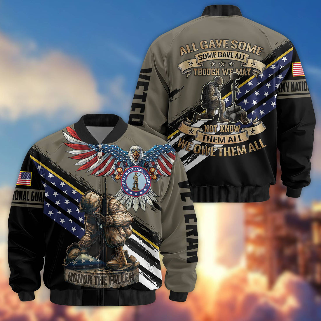 Premium Army National Guard Veteran Bomber Jacket VPVC801508, Gifts For Army National Guard Veteran