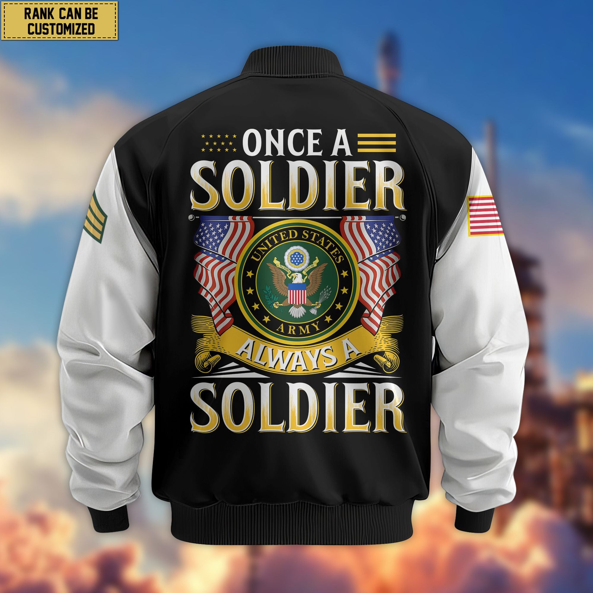 Premium Custom US Army Veteran Bomber Jacket VPVC801601, Gifts For US Army Veteran