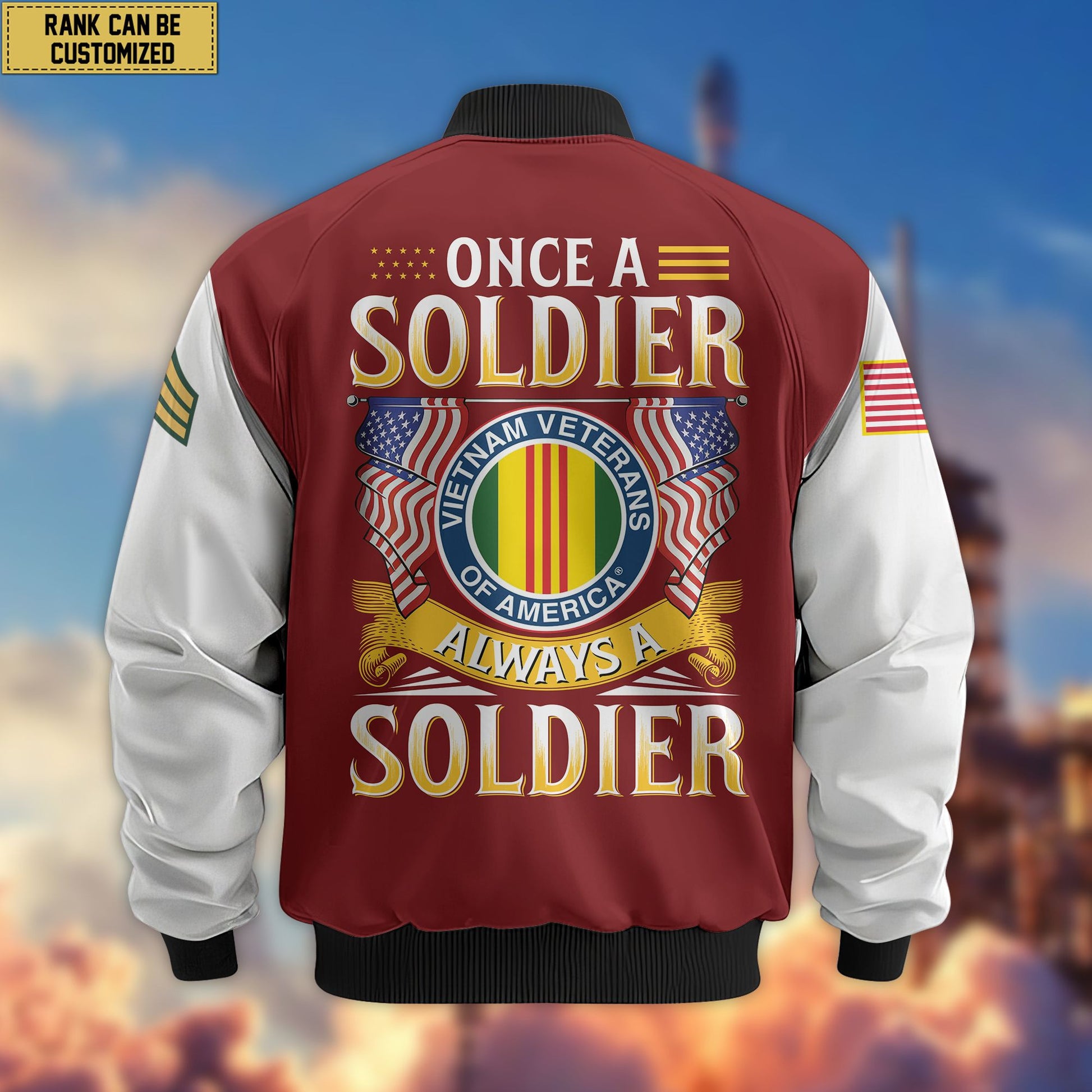 Premium Custom Vietnam Veteran Bomber Jacket VPVC801606, Gifts For Vietnam Veteran