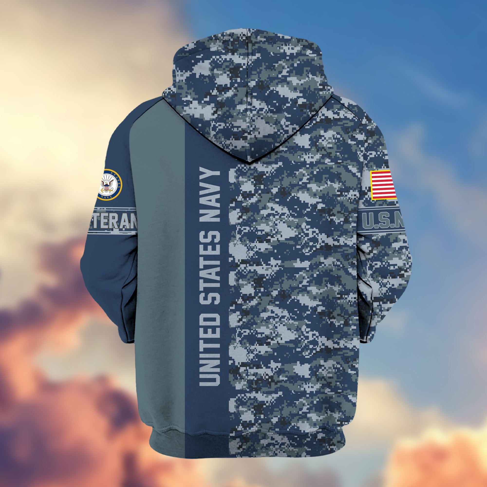 Premium US Navy Veteran Zip Hoodie VPVC605302, Gifts For Navy Veteran