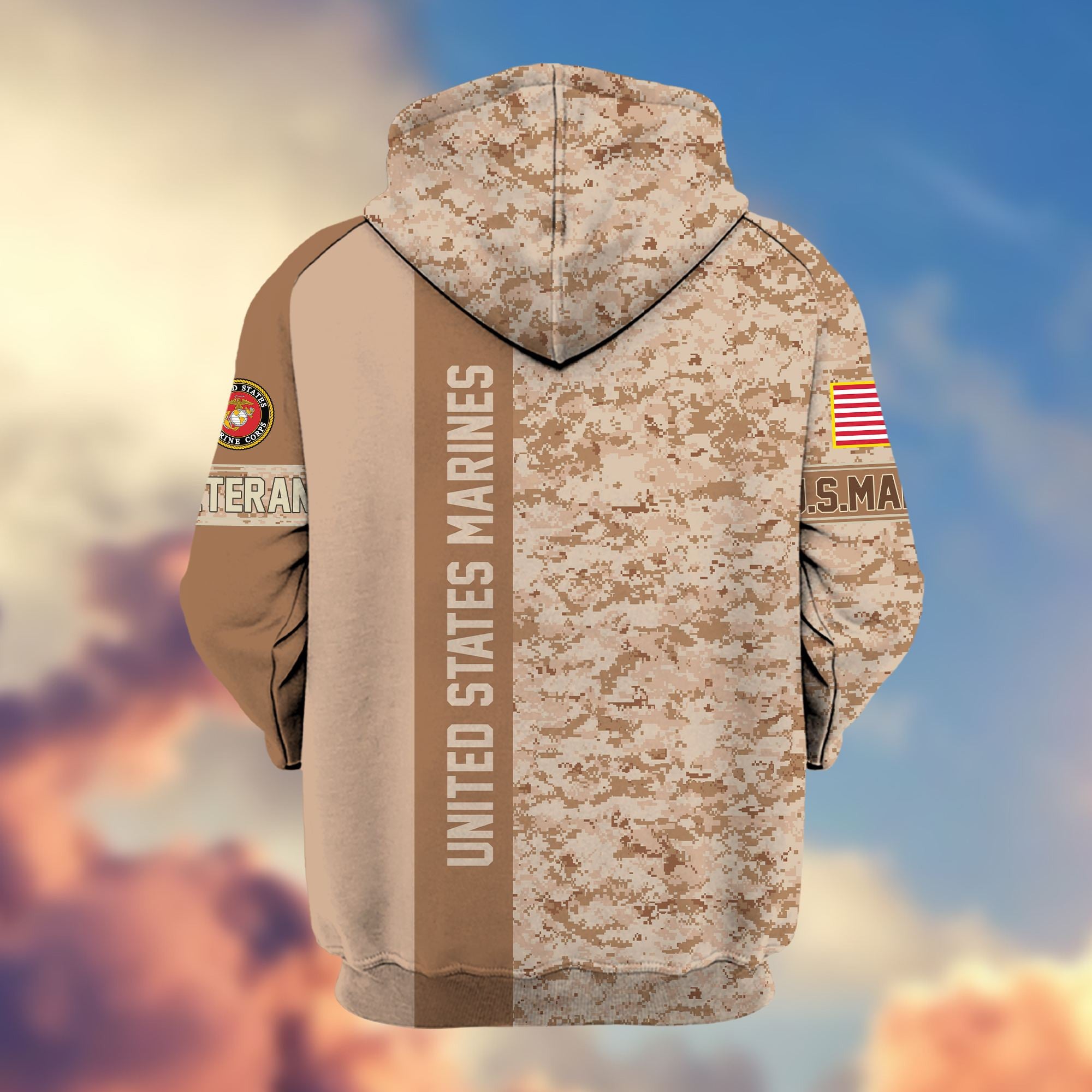 Premium USMC Veteran Zip Hoodie VPVC605303, Gifts For Marine Veteran