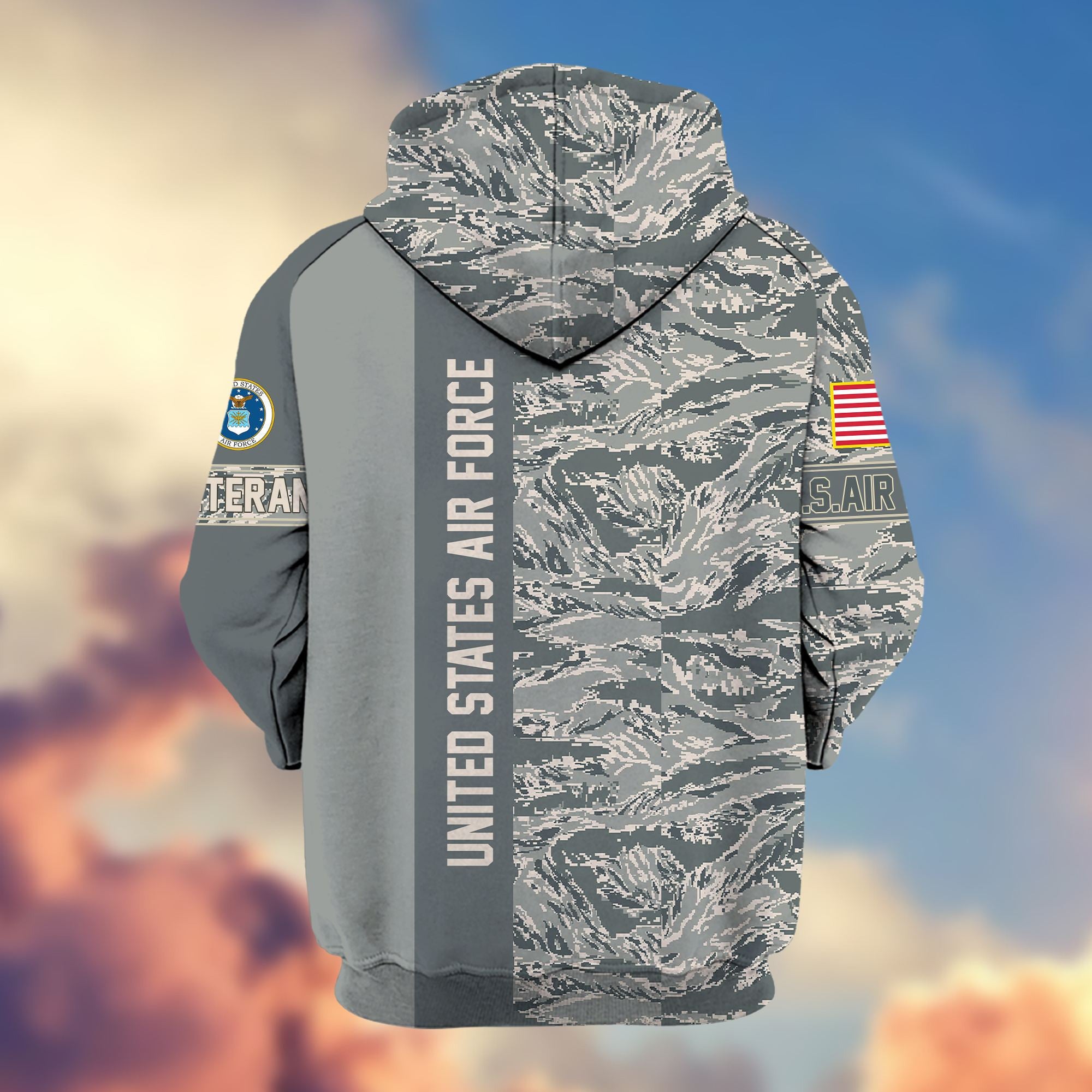 Premium USAF Veteran Zip Hoodie VPVC605304, Gifts For Air Force Veteran
