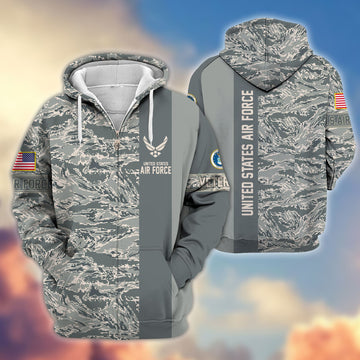 Premium USAF Veteran Zip Hoodie VPVC605304, Gifts For Air Force Veteran