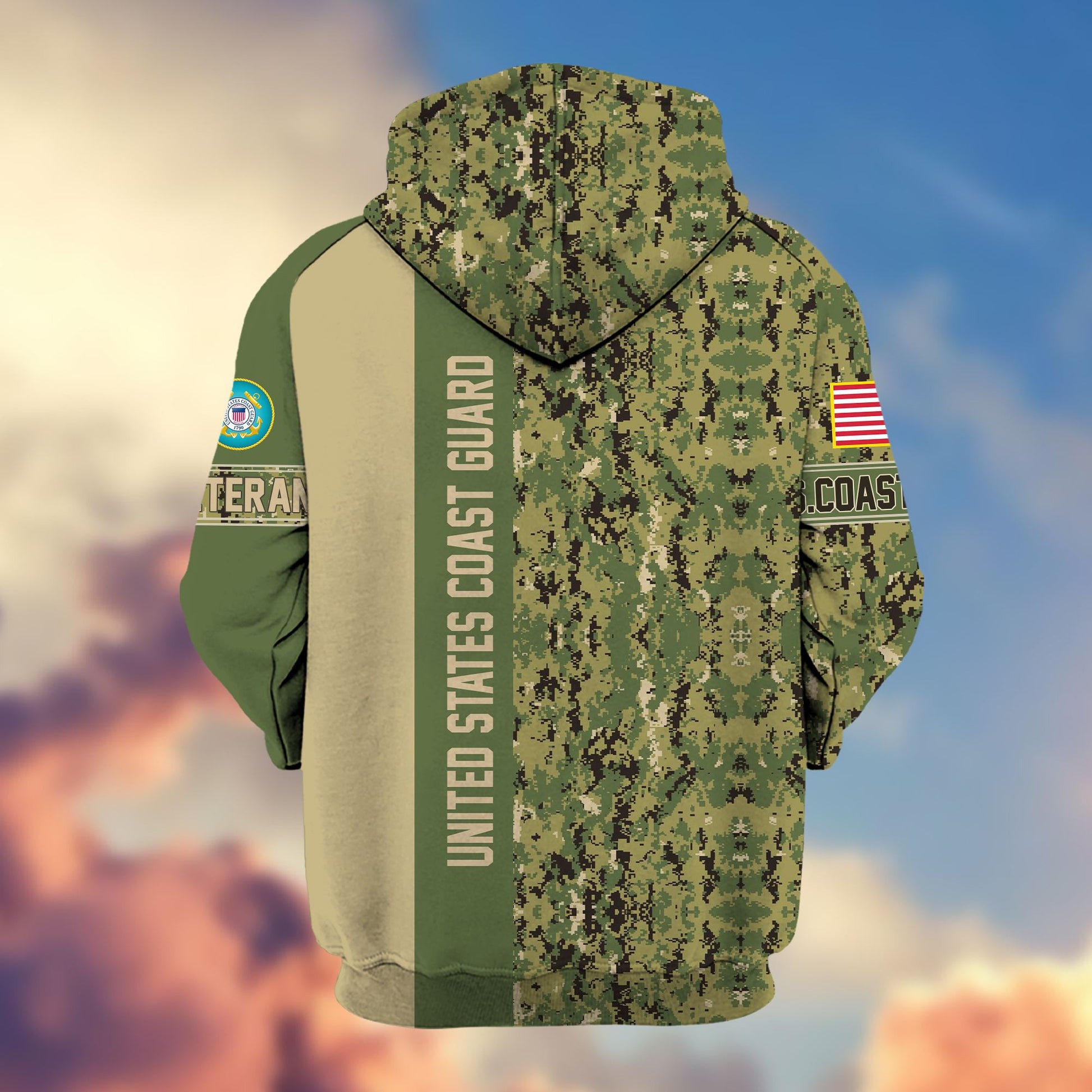 Premium USCG Veteran Zip Hoodie VPVC605305, Gifts For Coast Guard Veteran