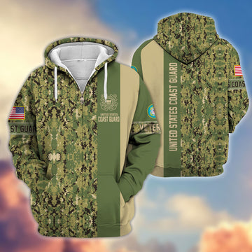 Premium USCG Veteran Zip Hoodie VPVC605305, Gifts For Coast Guard Veteran