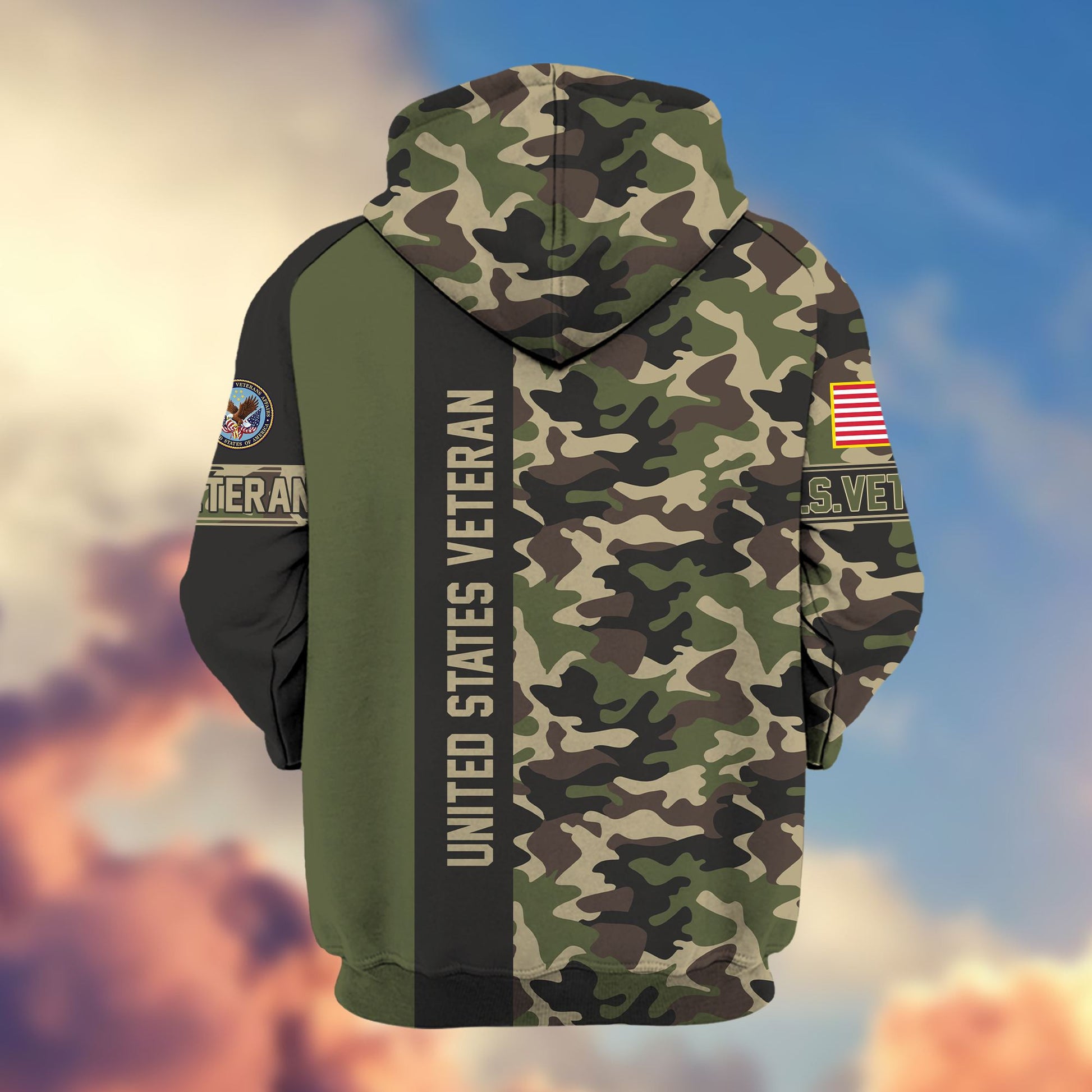 Premium US Veteran Zip Hoodie VPVC605307, Gifts For US Veteran