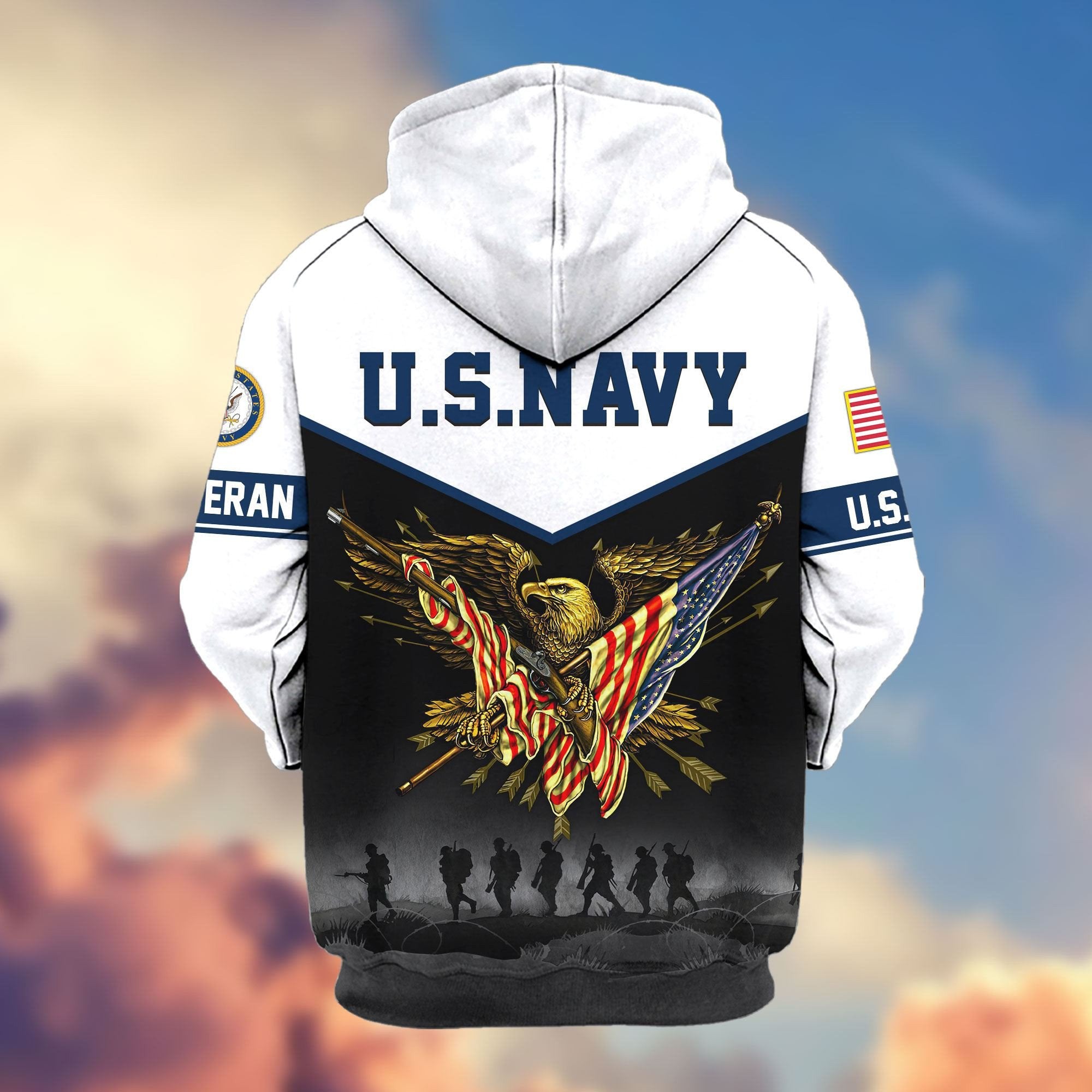 Premium US Veterans Zip Hoodie APHN091013, Gifts For US Veterans, Gifts For Veterans Day