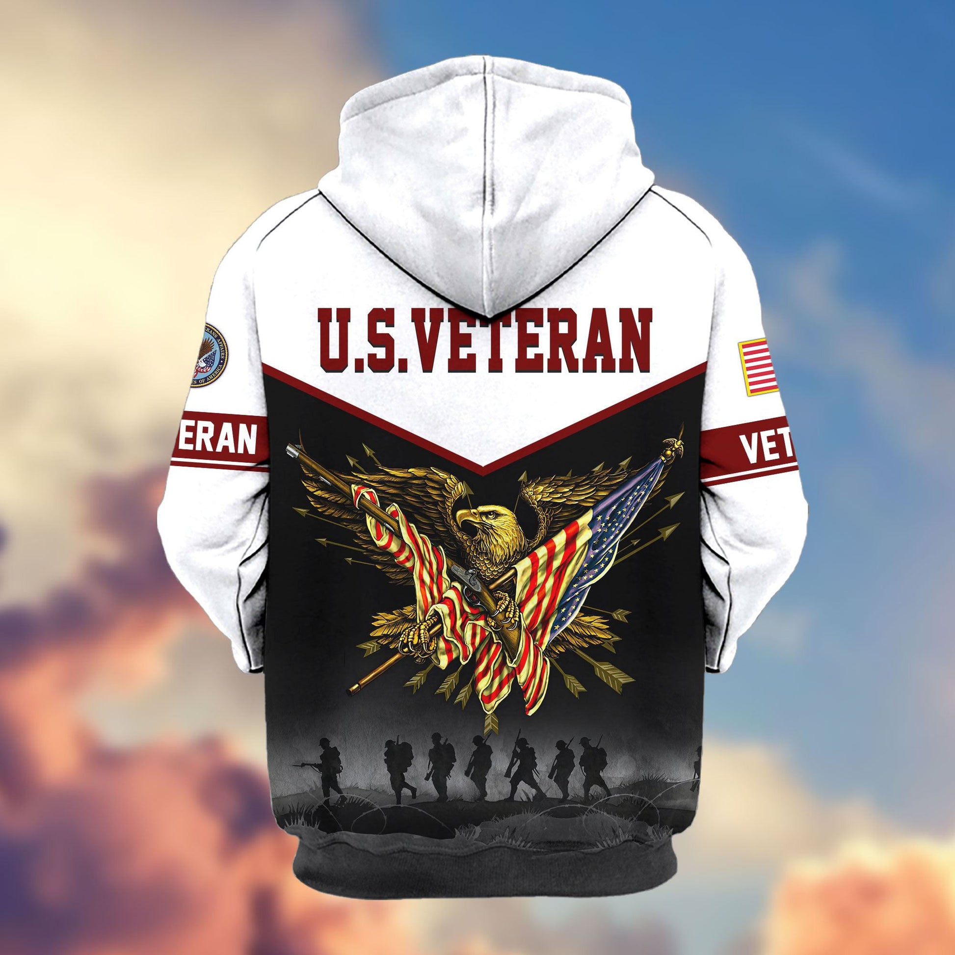 Premium US Veterans Zip Hoodie APHN091013, Gifts For US Veterans, Gifts For Veterans Day
