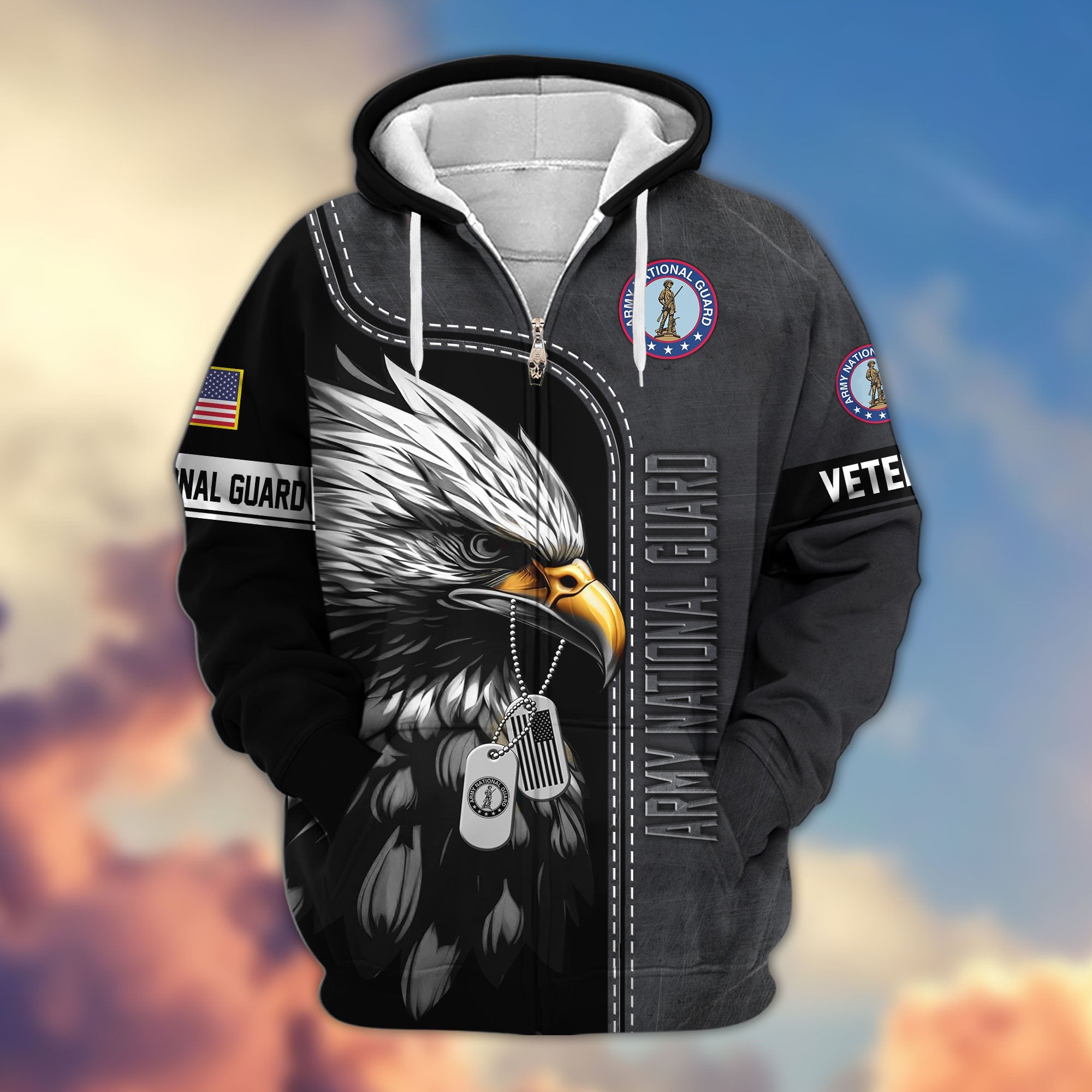 Premium US Veterans Zip Hoodie APHN101011, Gifts For US Veterans, Gifts For Veterans Day