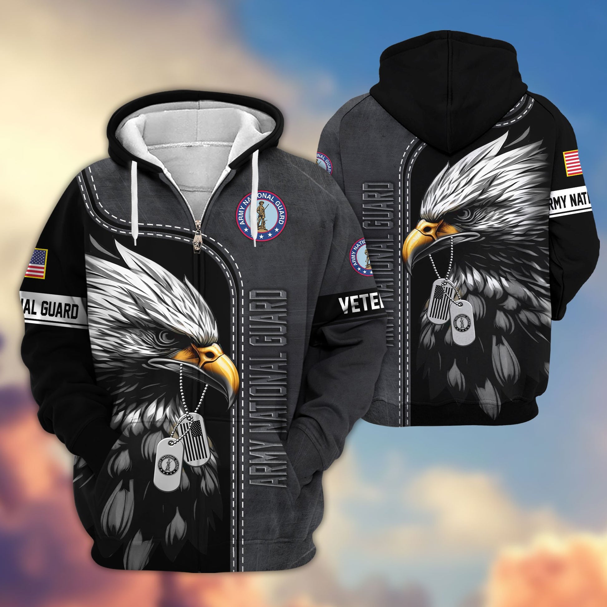 Premium US Veterans Zip Hoodie APHN101011, Gifts For US Veterans, Gifts For Veterans Day