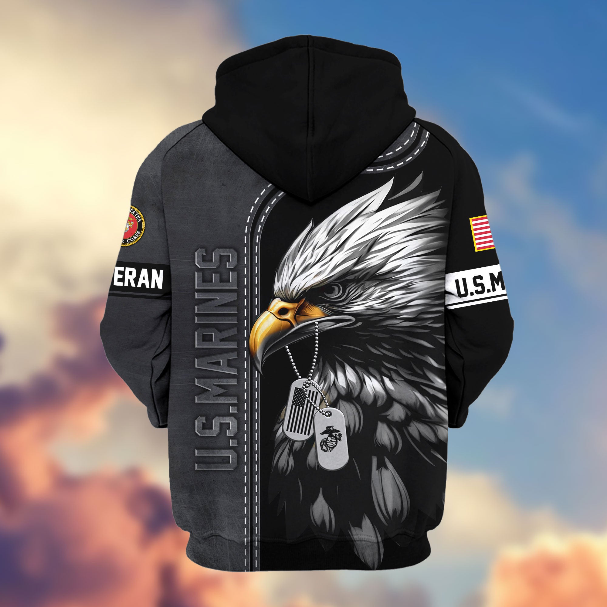 Premium US Veterans Zip Hoodie APHN101011, Gifts For US Veterans, Gifts For Veterans Day