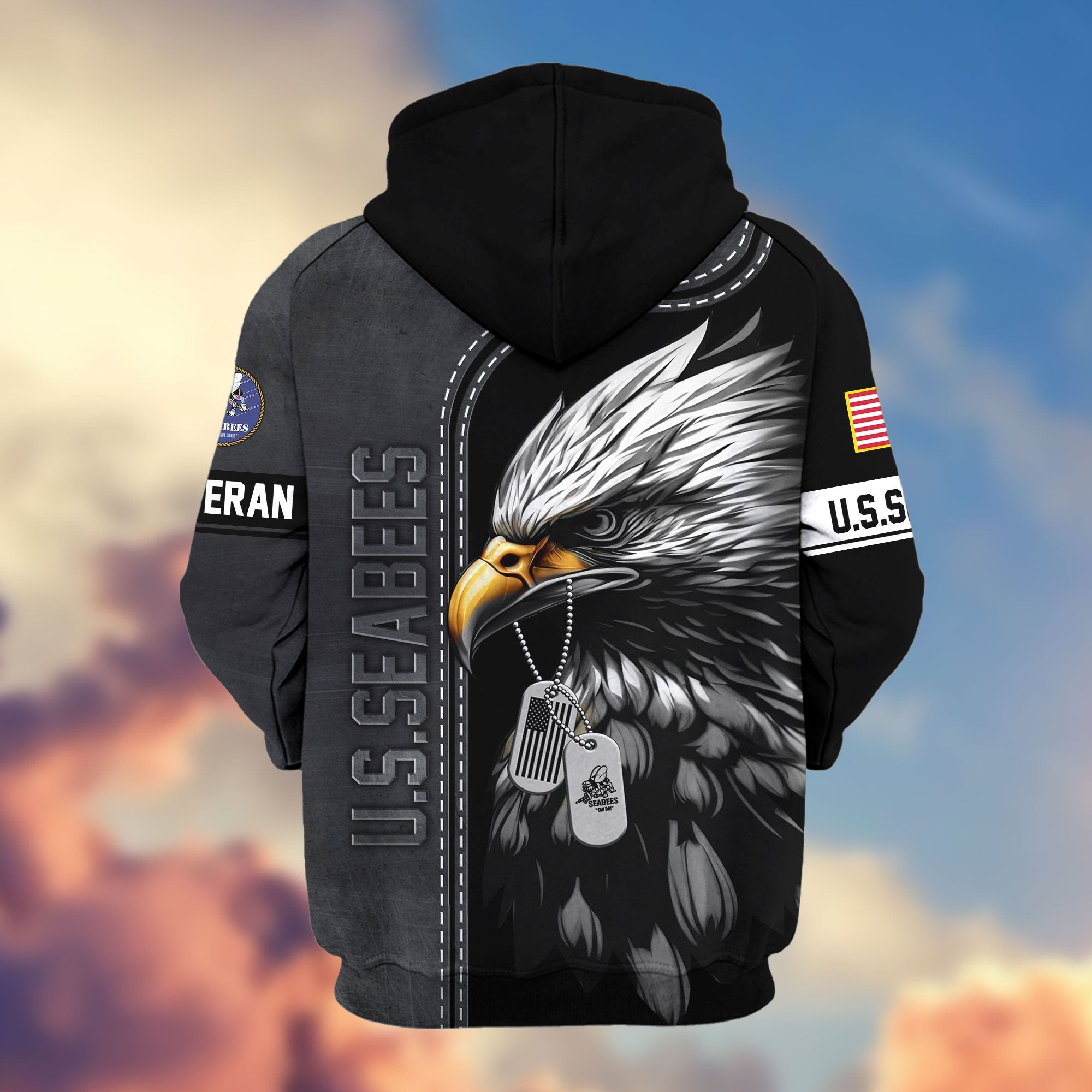 Premium US Veterans Zip Hoodie APHN101011, Gifts For US Veterans, Gifts For Veterans Day