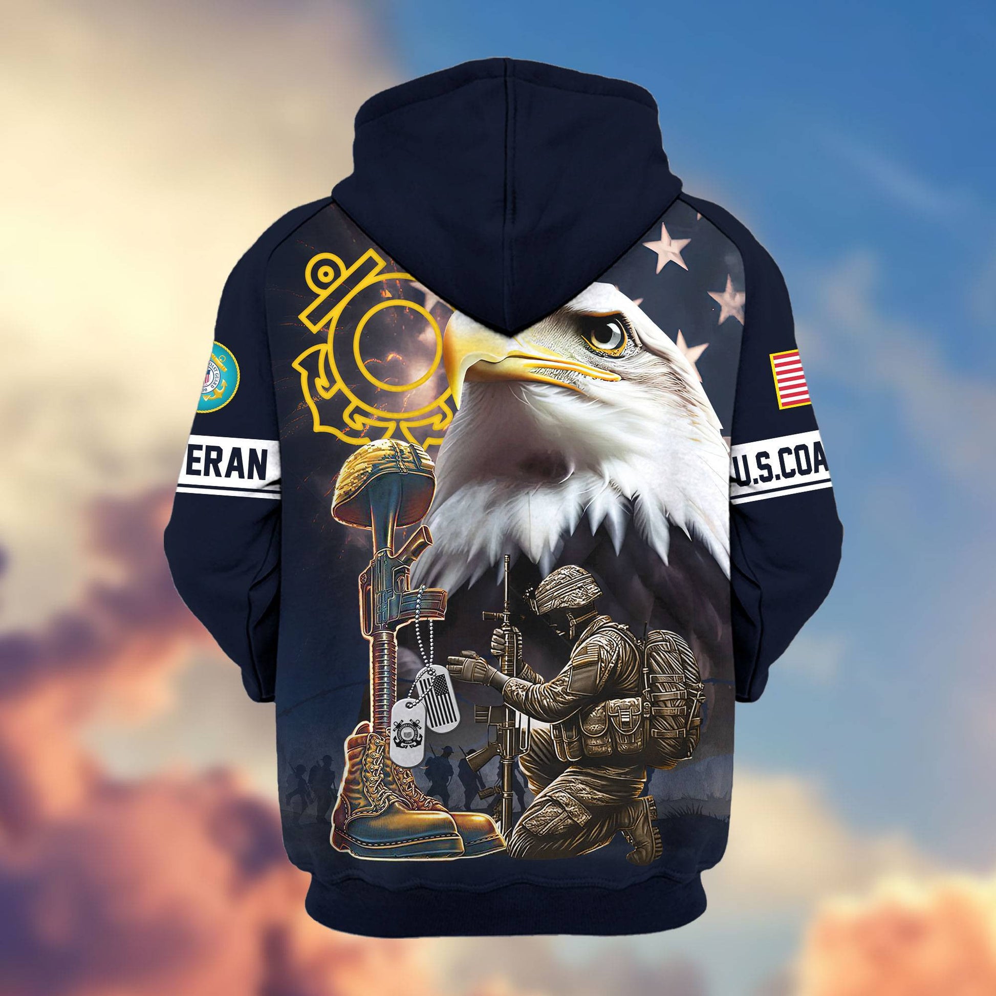 Premium Honoring All Who Served US Veterans Zip Hoodie APHN071011, Gifts For US Veterans, Gifts For Veterans Day