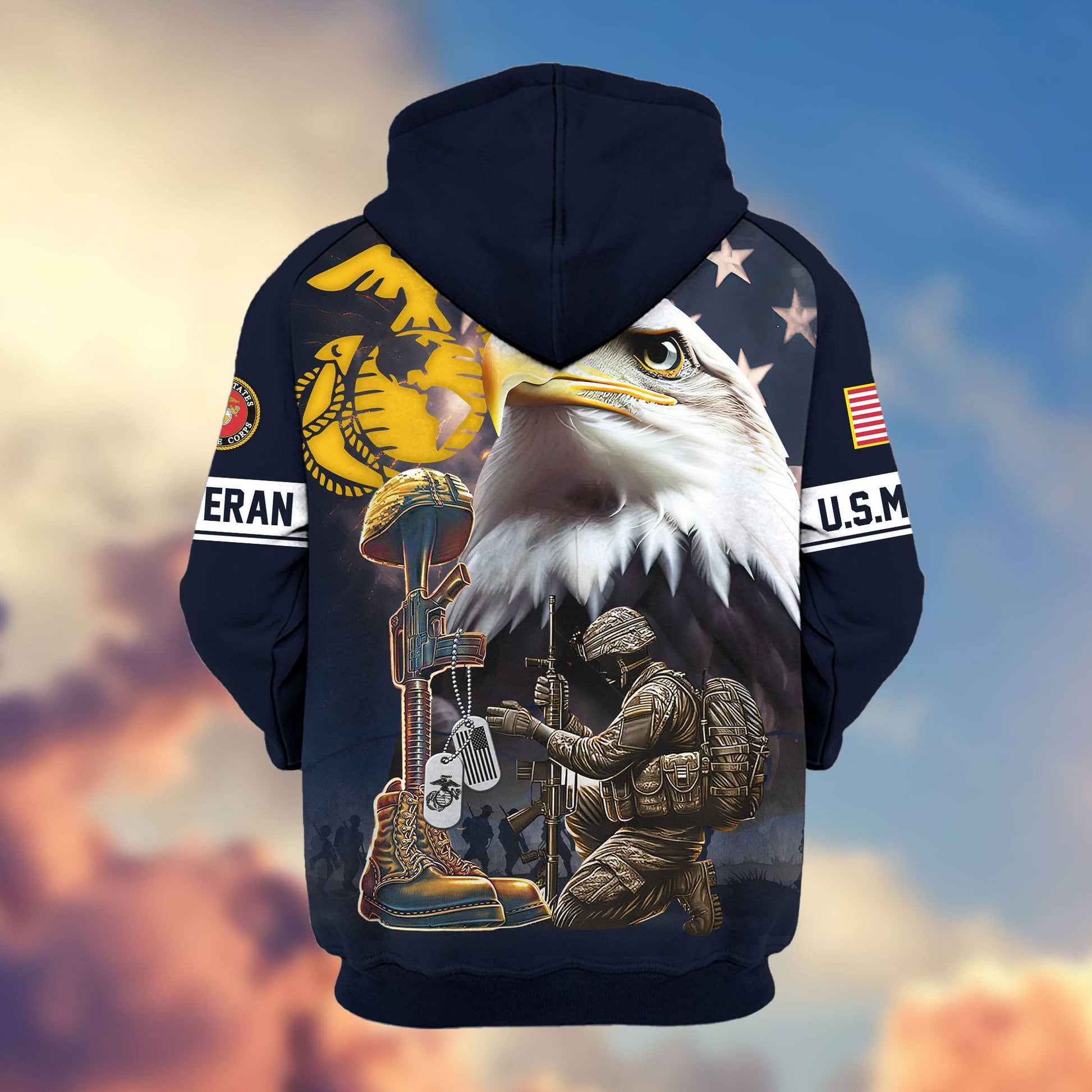 Premium Honoring All Who Served US Veterans Zip Hoodie APHN071011, Gifts For US Veterans, Gifts For Veterans Day
