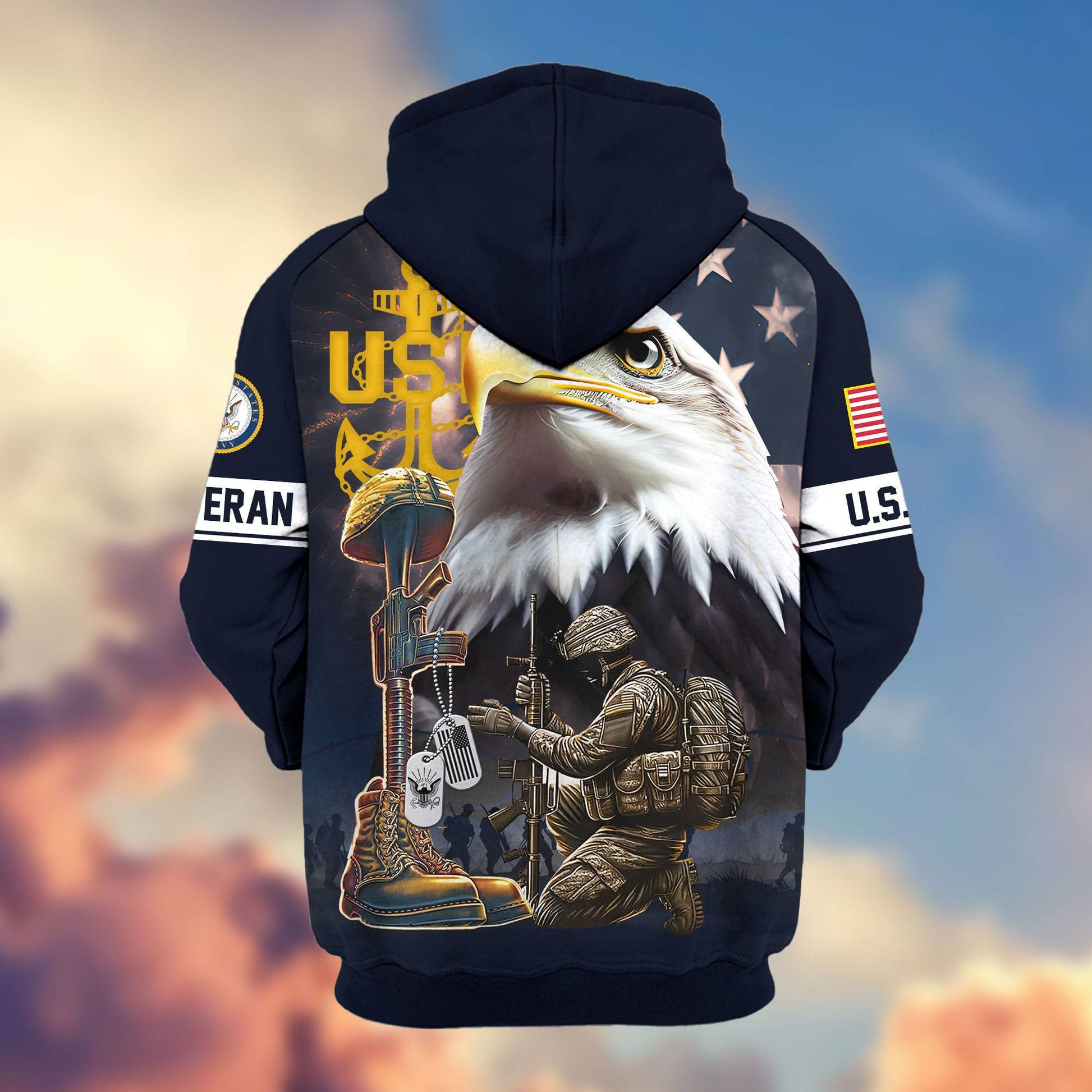 Premium Honoring All Who Served US Veterans Zip Hoodie APHN071011, Gifts For US Veterans, Gifts For Veterans Day