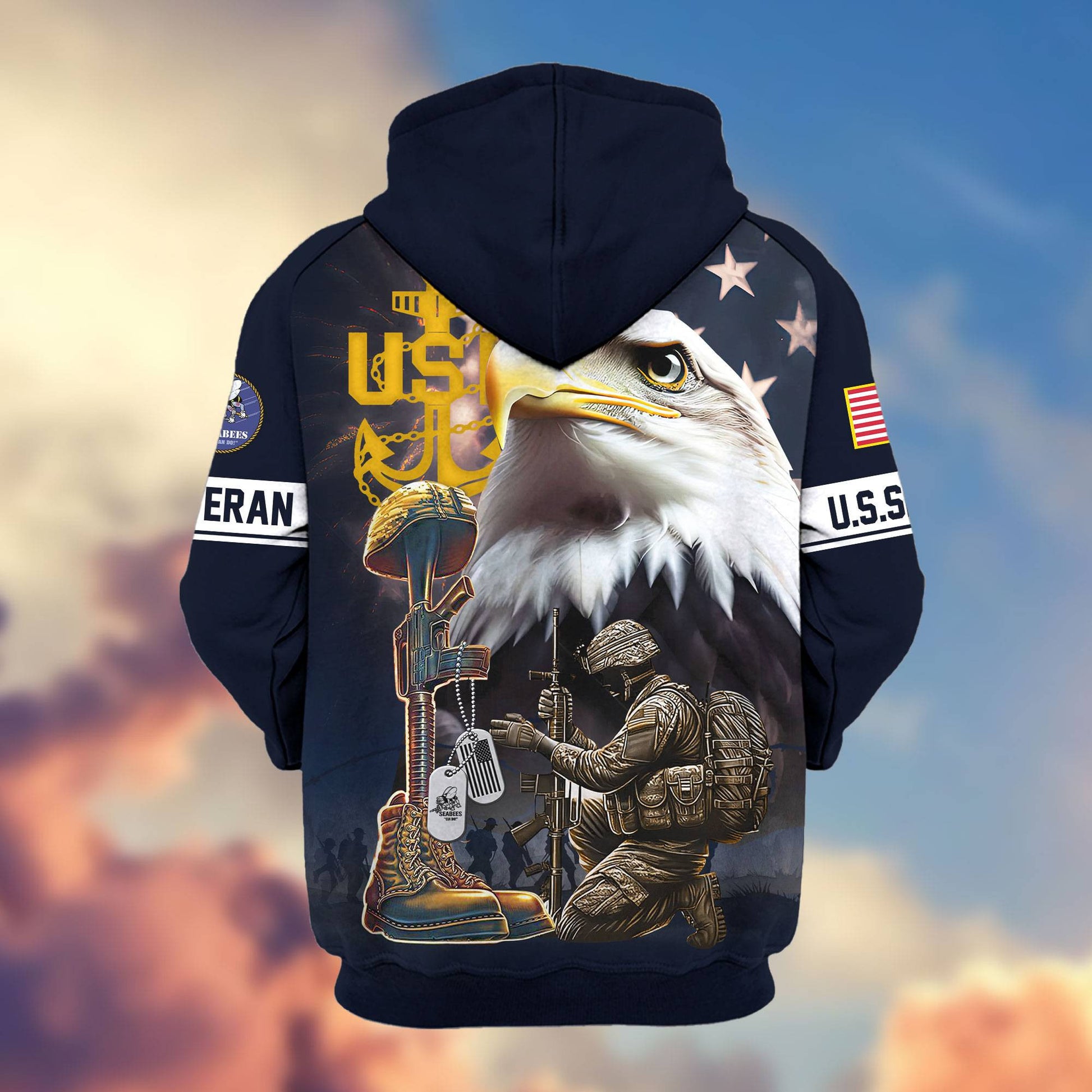 Premium Honoring All Who Served US Veterans Zip Hoodie APHN071011, Gifts For US Veterans, Gifts For Veterans Day
