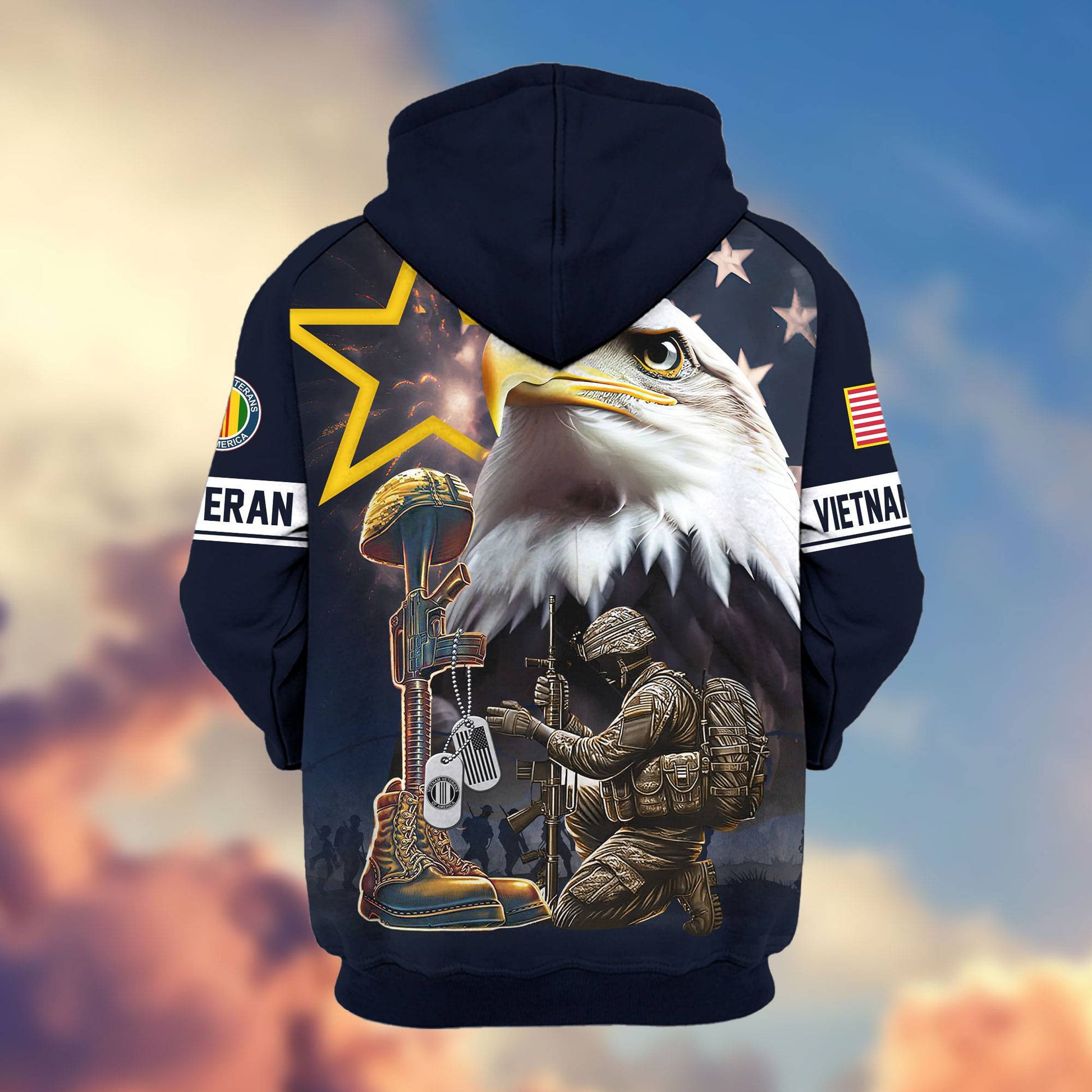 Premium Honoring All Who Served US Veterans Zip Hoodie APHN071011, Gifts For US Veterans, Gifts For Veterans Day