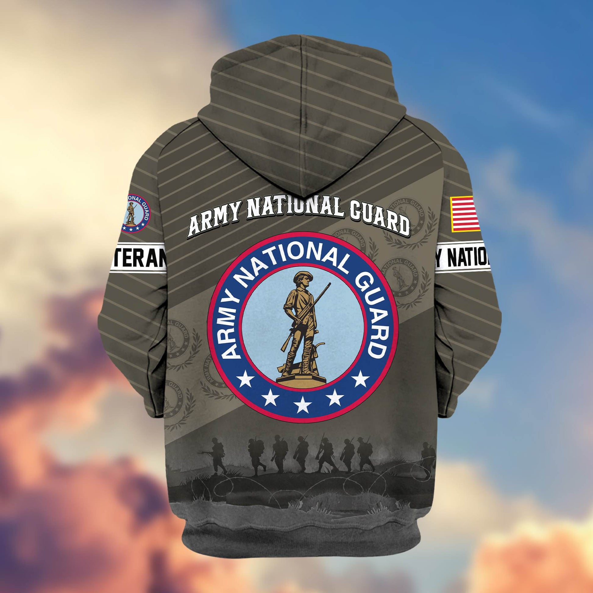 Premium Army National Guard Zip Hoodie VPVC605408, Gifts For Army National Guard Veteran