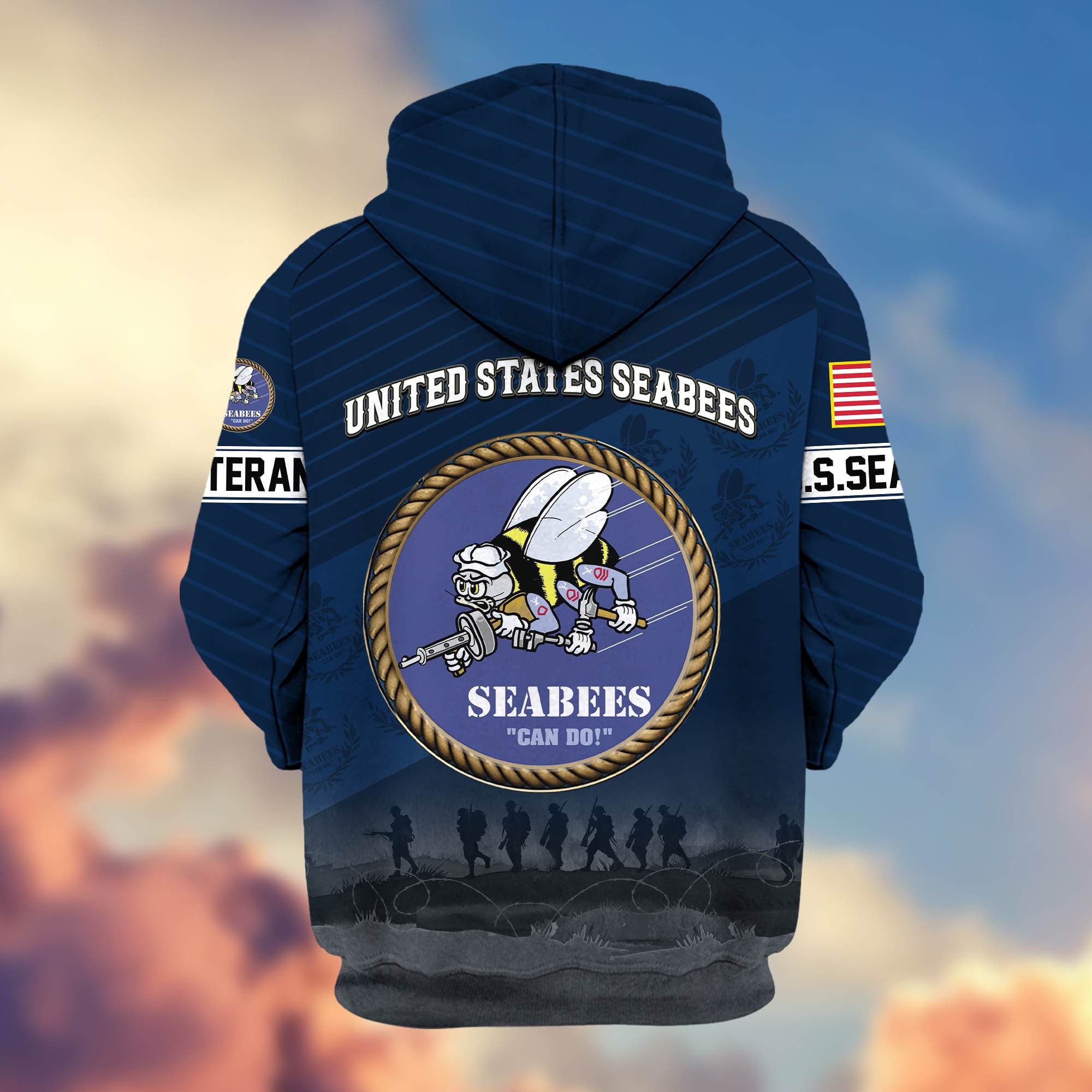 Premium US Seabees Zip Hoodie VPVC605409, Gifts For Seabees Veteran