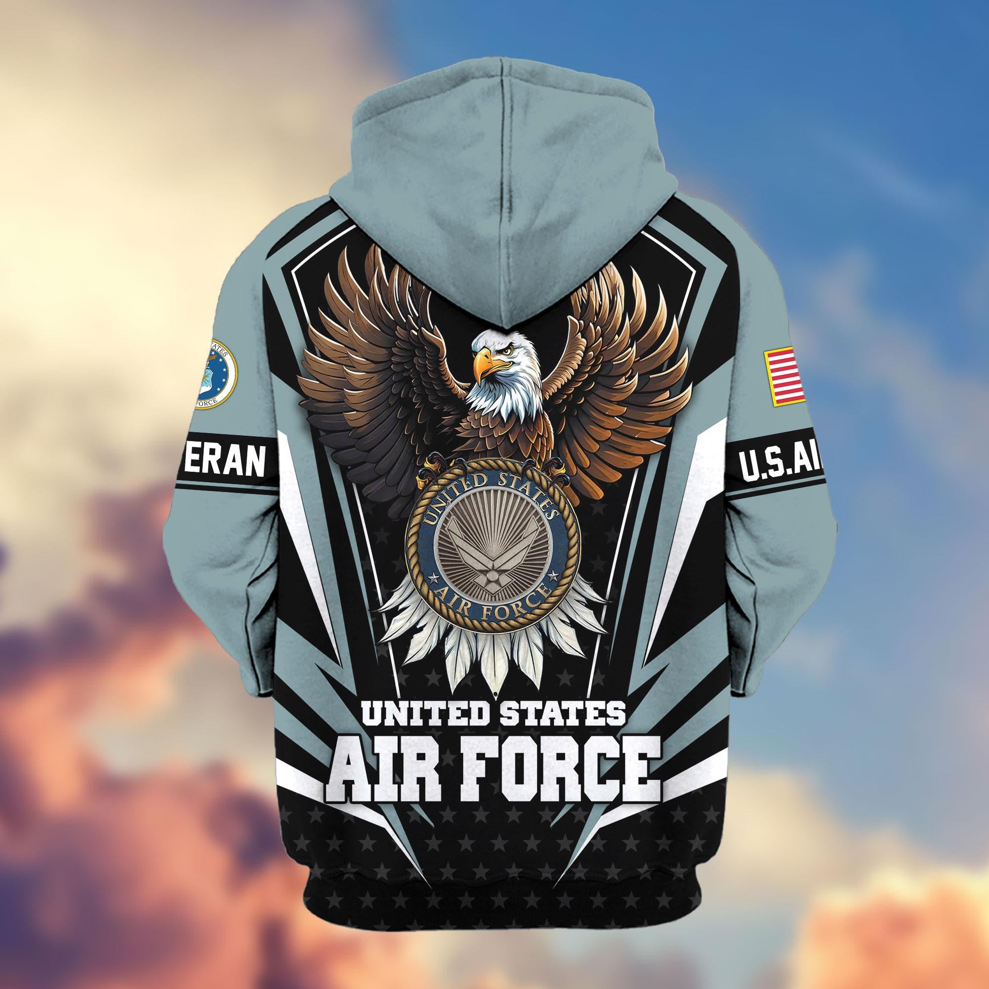 Premium US Veterans Zip Hoodie APHN011012, Gifts For US Veterans, Gifts For Veterans Day