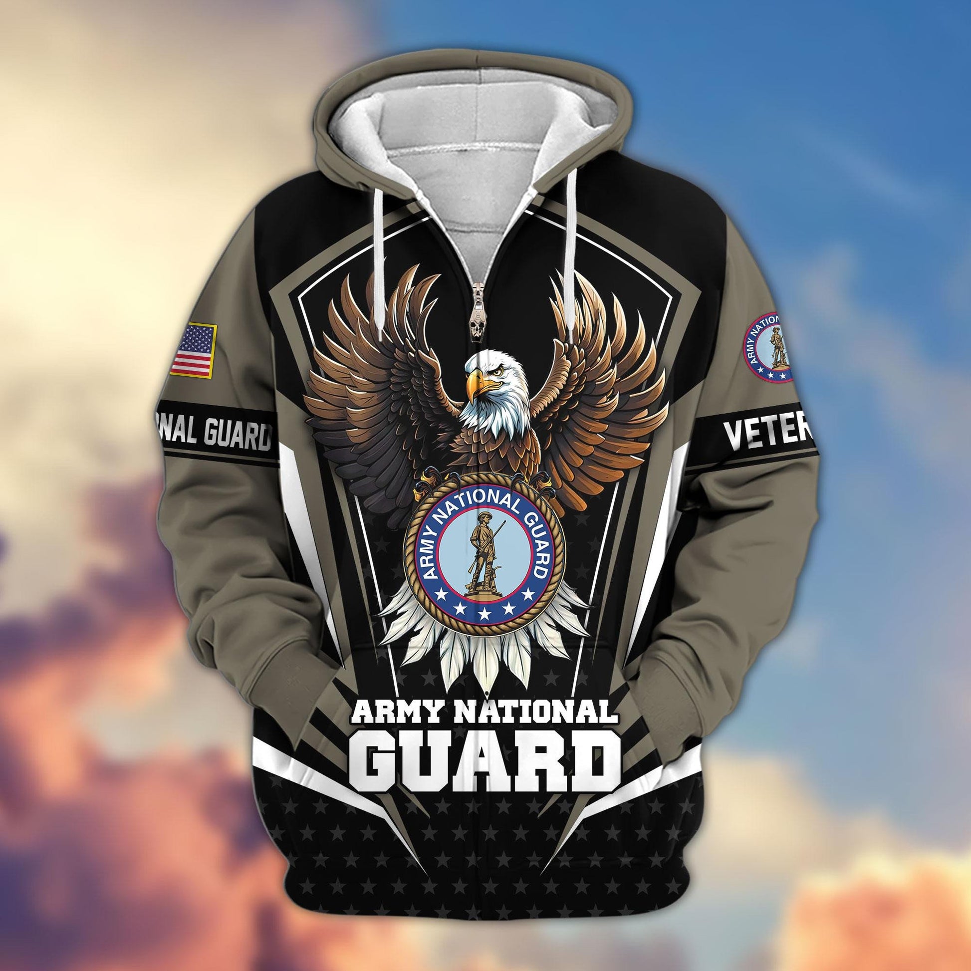 Premium US Veterans Zip Hoodie APHN011012, Gifts For US Veterans, Gifts For Veterans Day