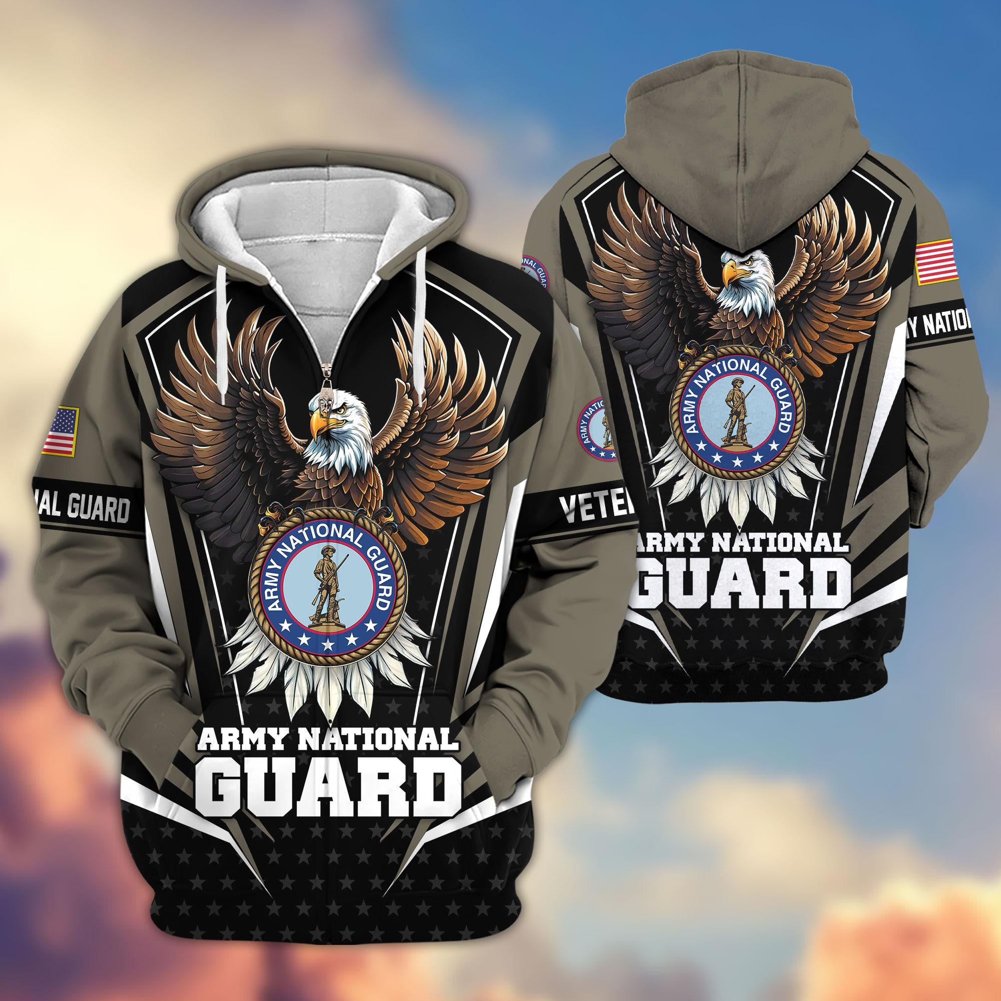 Premium US Veterans Zip Hoodie APHN011012, Gifts For US Veterans, Gifts For Veterans Day