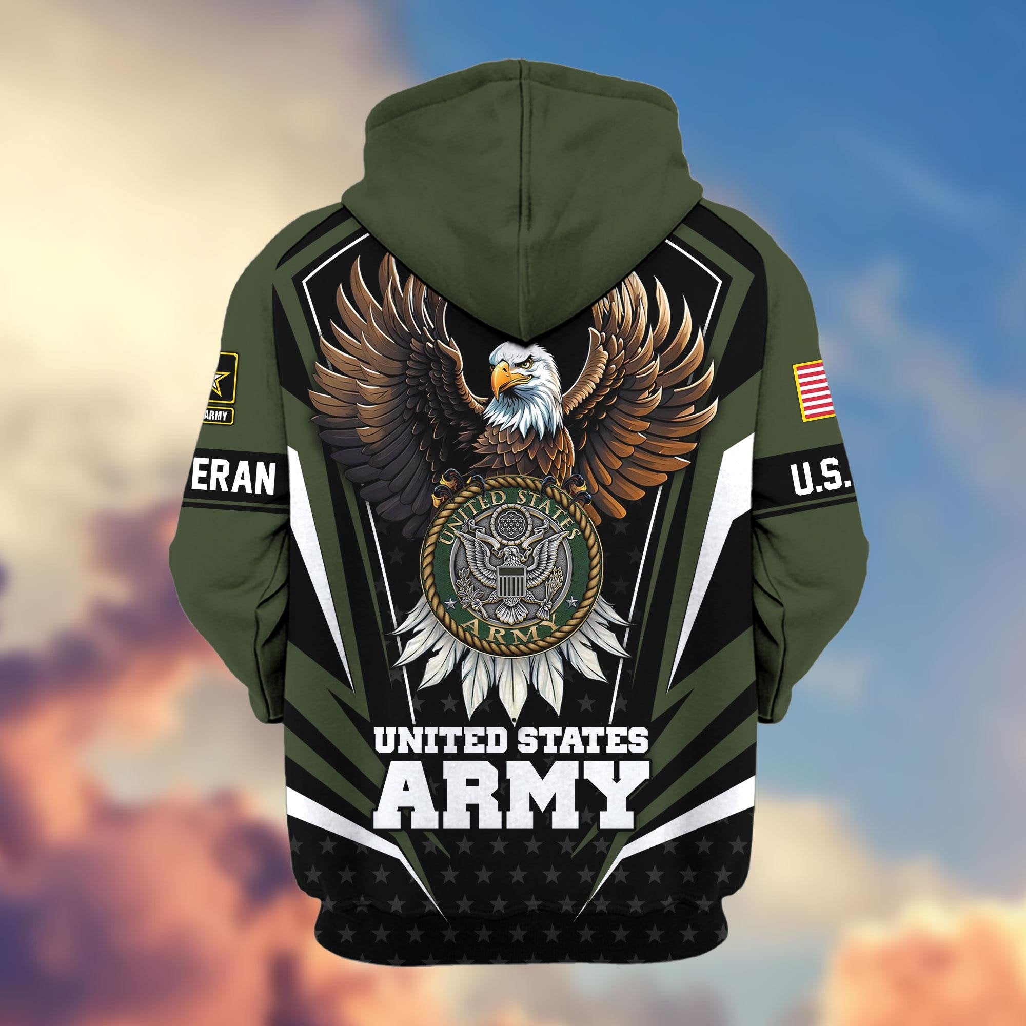 Premium US Veterans Zip Hoodie APHN011012, Gifts For US Veterans, Gifts For Veterans Day