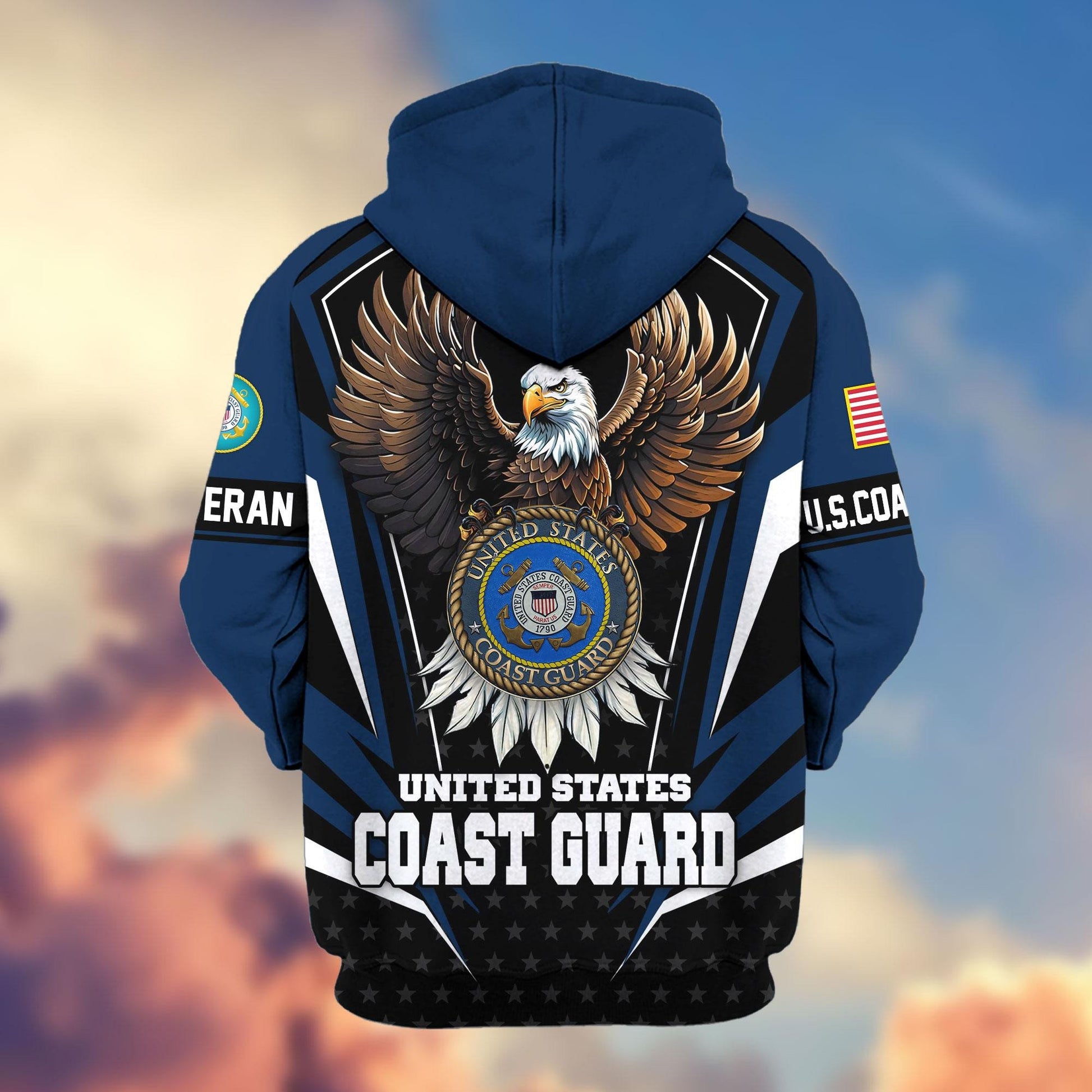 Premium US Veterans Zip Hoodie APHN011012, Gifts For US Veterans, Gifts For Veterans Day