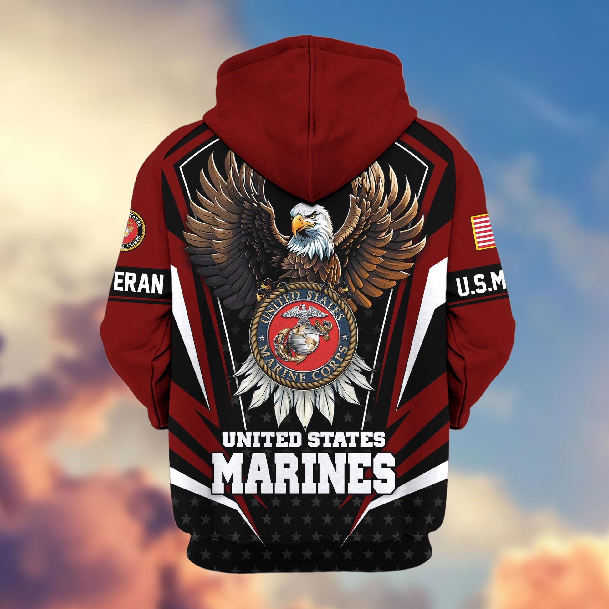 Premium US Veterans Zip Hoodie APHN011012, Gifts For US Veterans, Gifts For Veterans Day