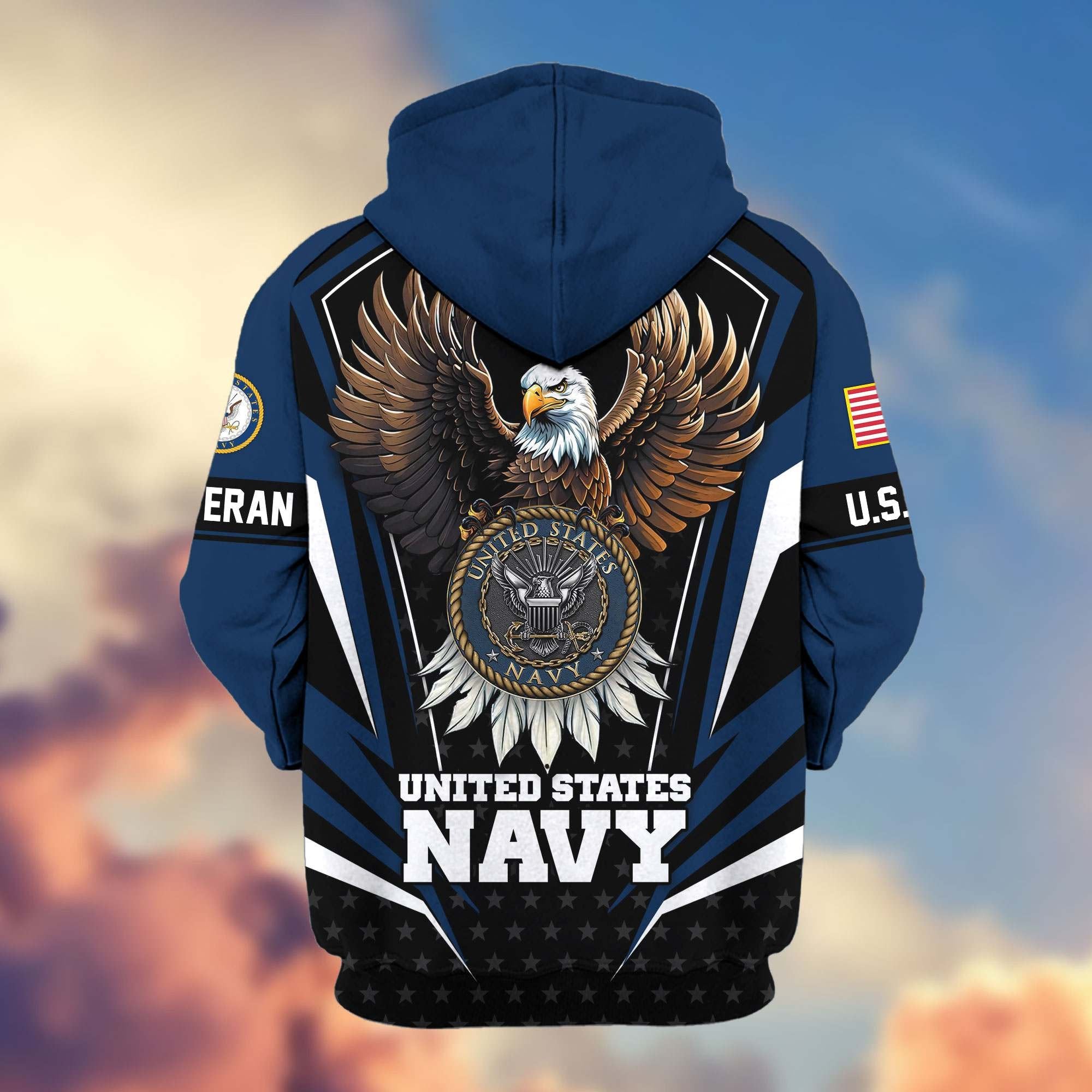 Premium US Veterans Zip Hoodie APHN011012, Gifts For US Veterans, Gifts For Veterans Day