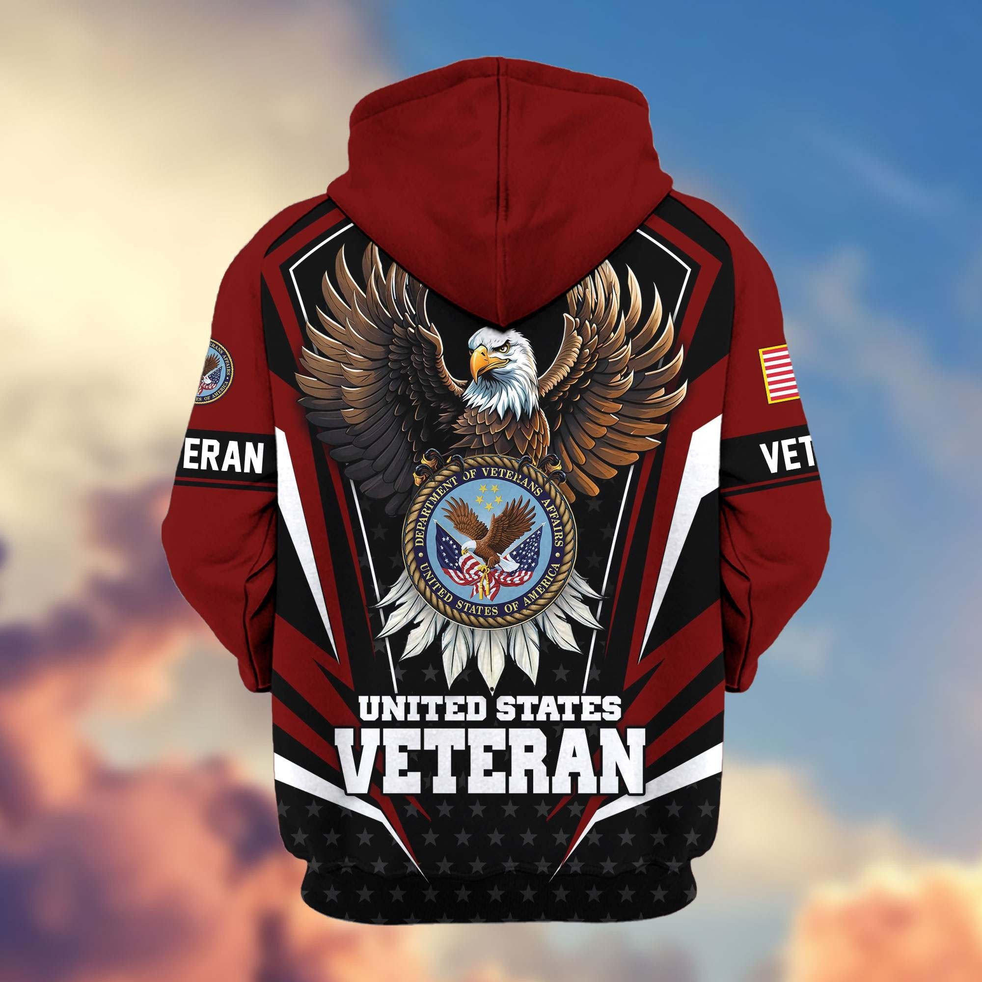 Premium US Veterans Zip Hoodie APHN011012, Gifts For US Veterans, Gifts For Veterans Day