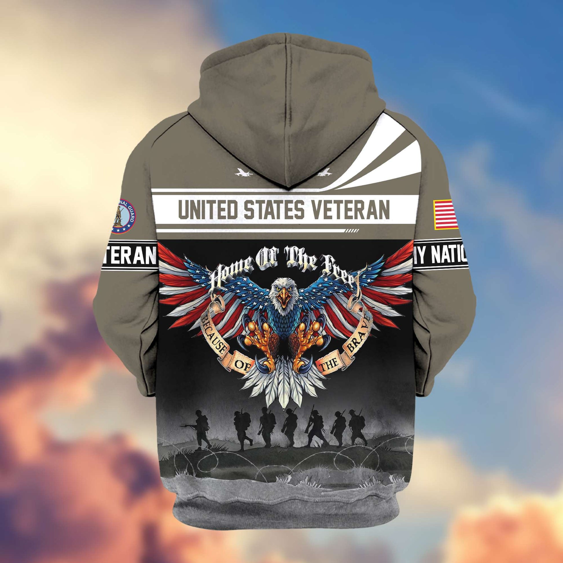 Premium Army National Guard Zip Hoodie VPVC604108, Gifts For Army National Guard Veteran