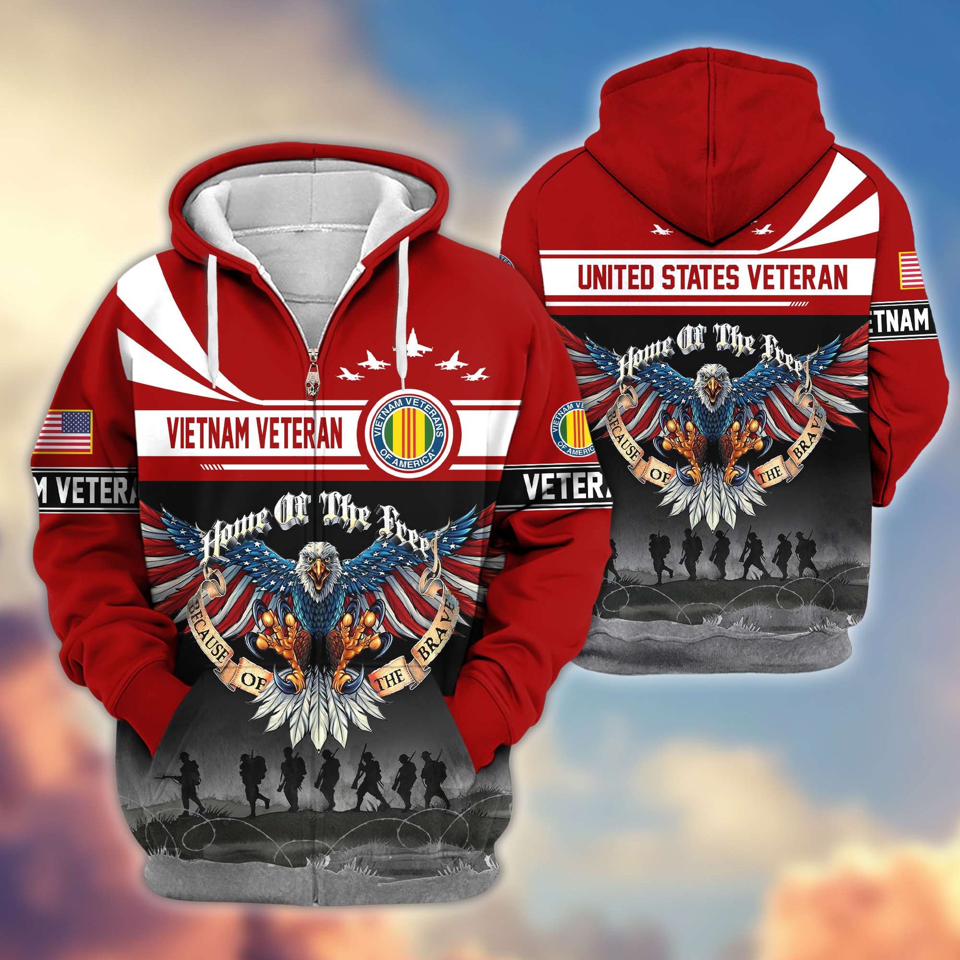 Premium Vietnam Veteran Zip Hoodie VPVC604106, Gifts For Vietnam Veteran