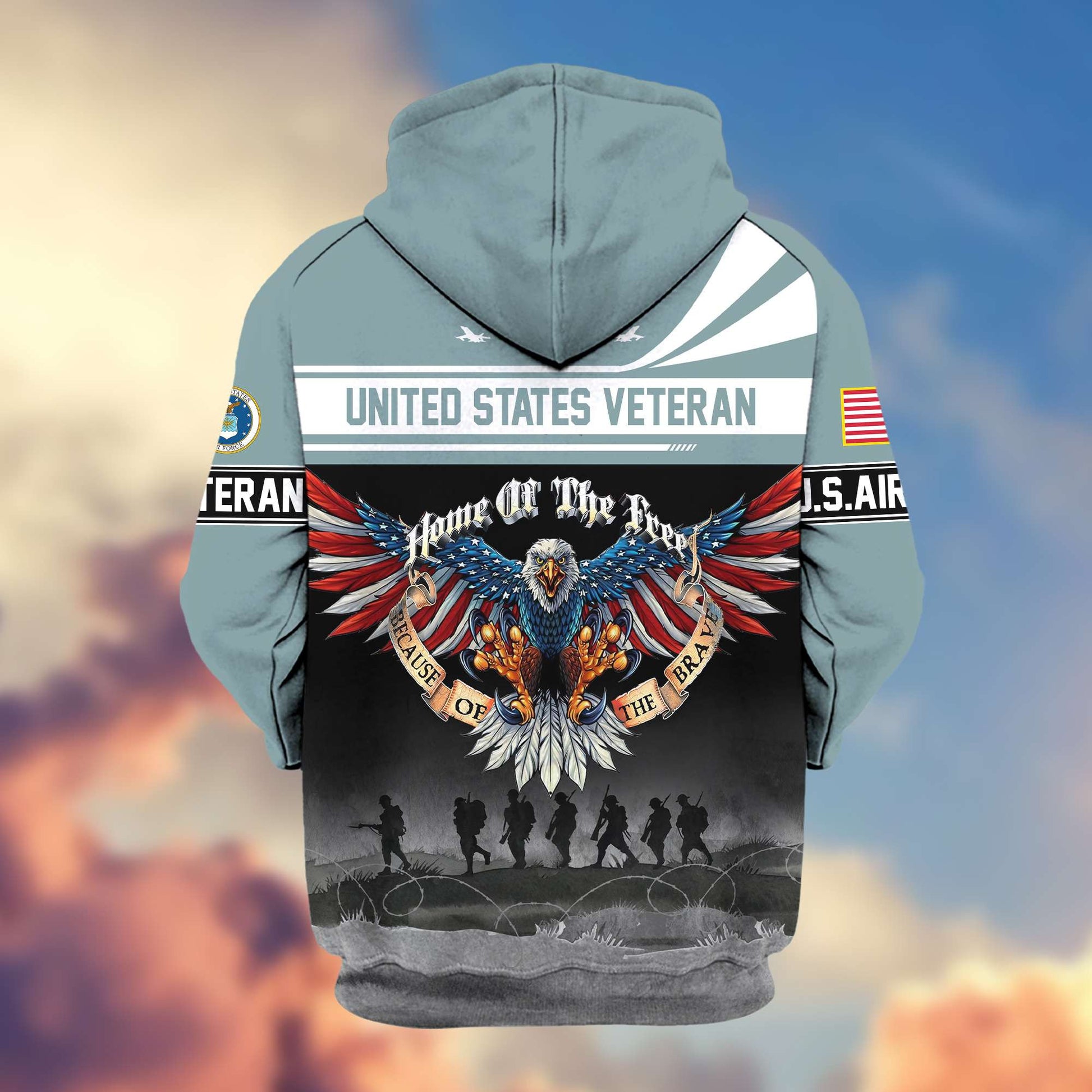 Premium USAF Veterans Zip Hoodie VPVC604112, Gifts For Air Force Veteran