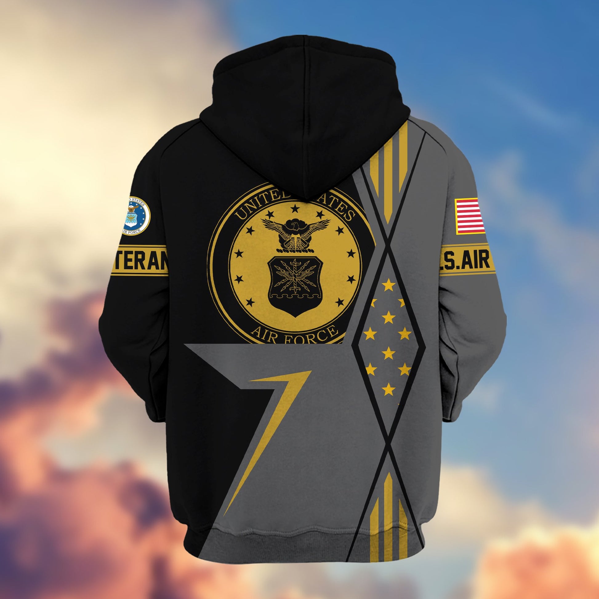 Premium USAF Veteran Zip Hoodie VPVC605504, Gifts For Air Force Veteran