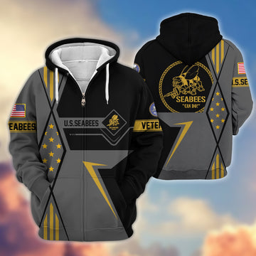 Premium US Seabees Zip Hoodie VPVC605509, Gifts For Seabees Veteran