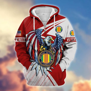 Premium Vietnam Veteran Zip Hoodie VPVC605606, Gifts For Vietnam Veteran