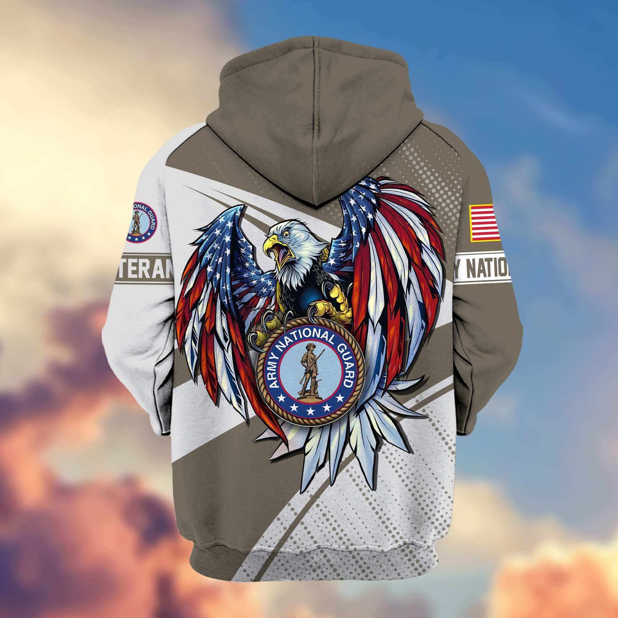 Premium Army National Guard Zip Hoodie VPVC605608, Gifts For Army National Guard Veteran