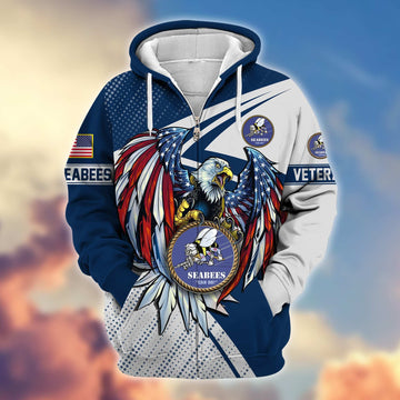 Premium US Seabees Zip Hoodie VPVC605609, Gifts For Seabees Veteran