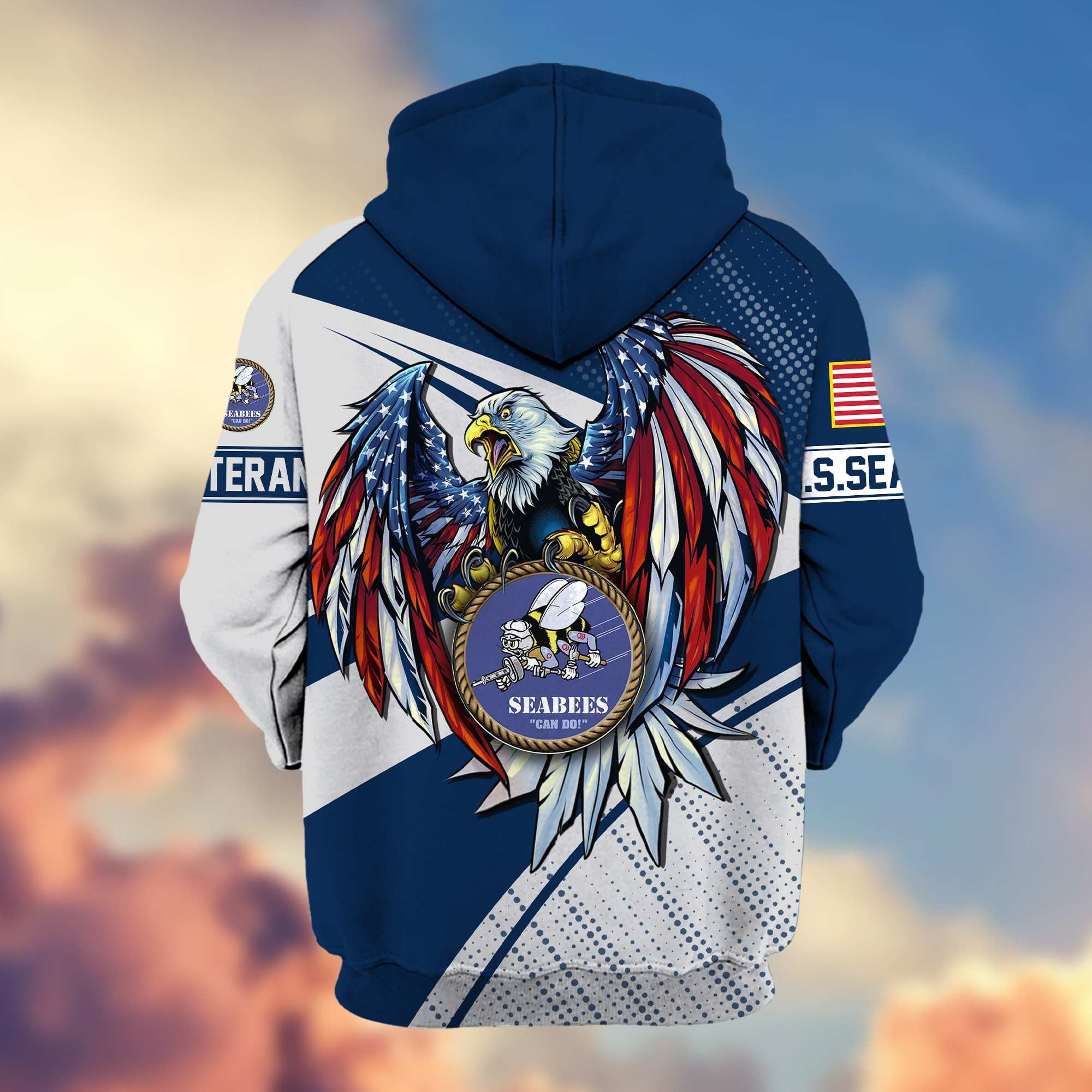 Premium US Seabees Zip Hoodie VPVC605609, Gifts For Seabees Veteran