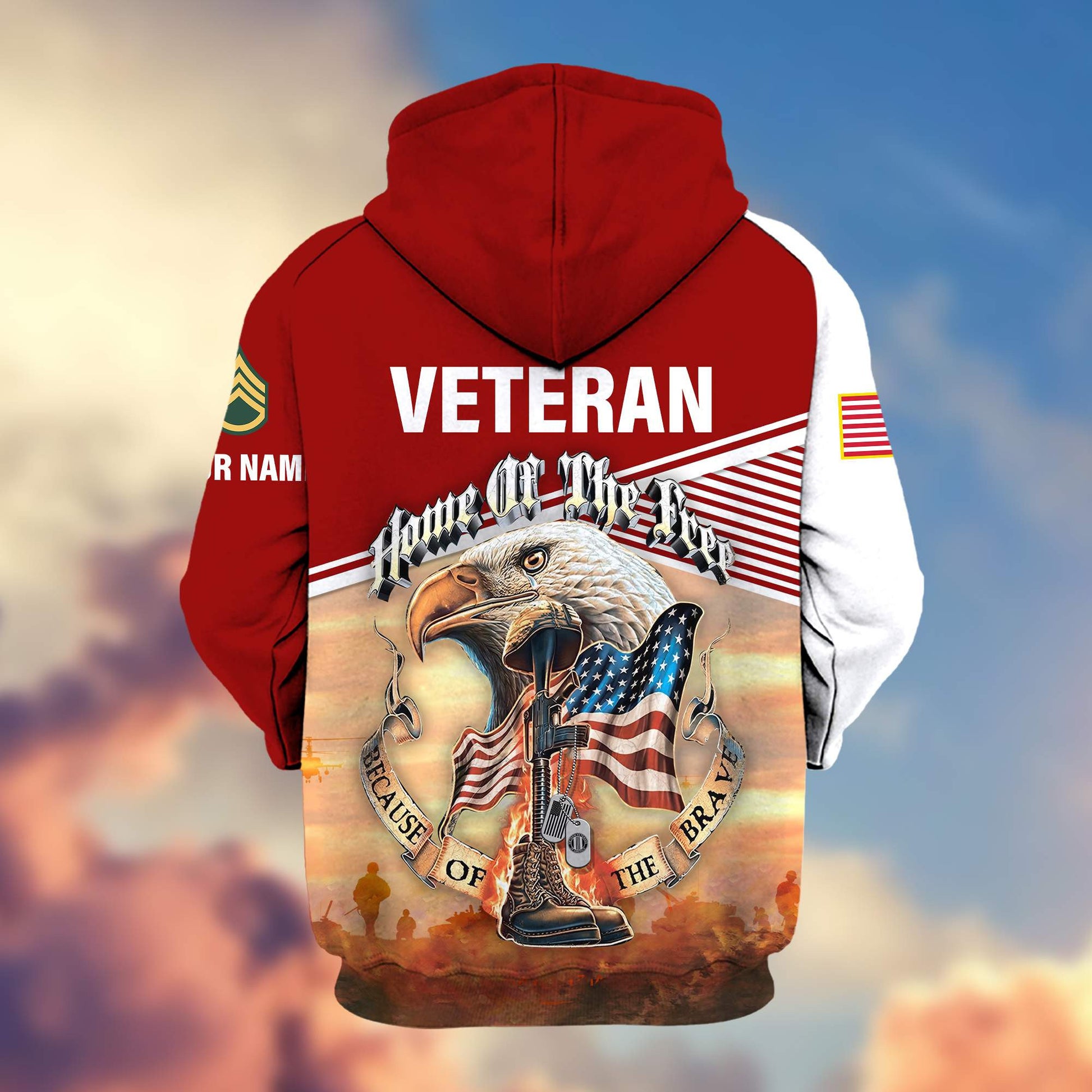 Premium Custom Name, Rank, Vietnam Veteran Zip Hoodie VPVC605706, Gifts For Vietnam Veteran