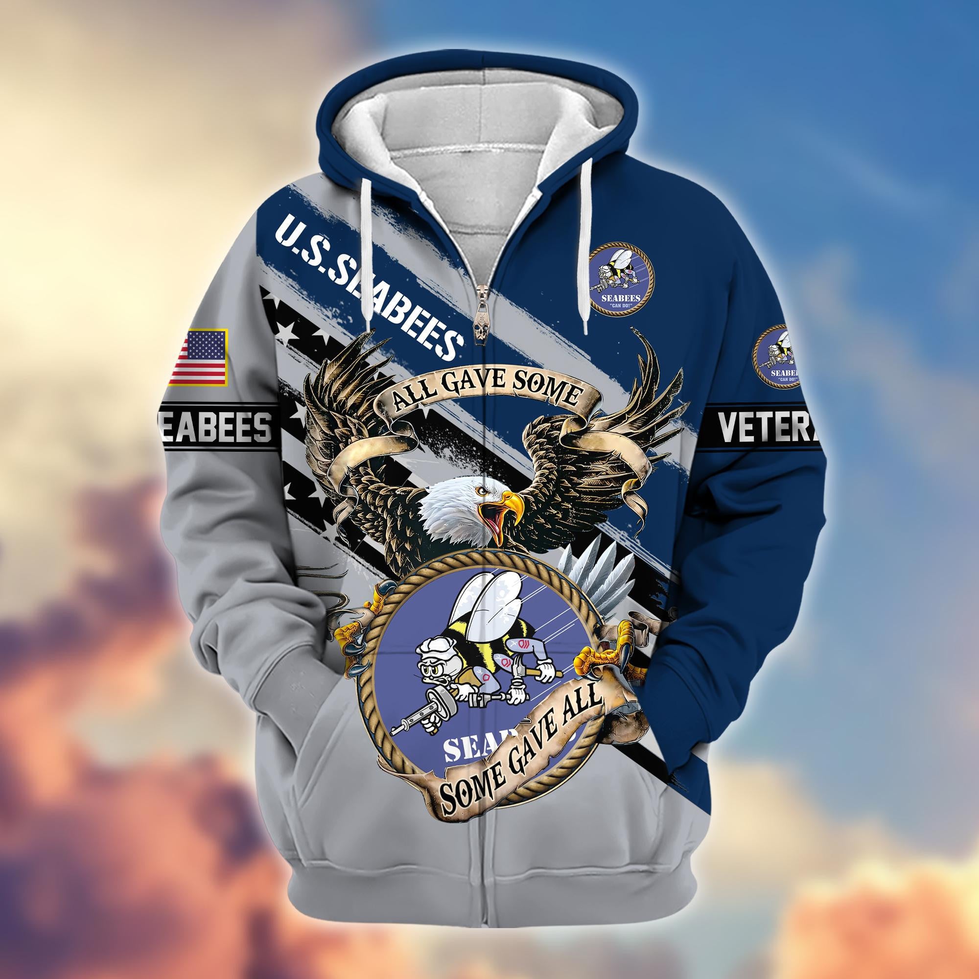Premium US Seabees Zip Hoodie VPVC605809, Gifts For Seabees Veteran