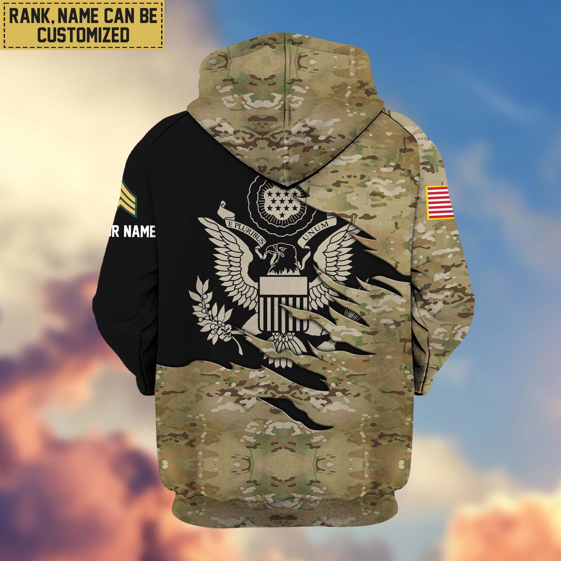 Premium US Army Veteran Zip Hoodie VPVC605901, Gifts For Army Veteran