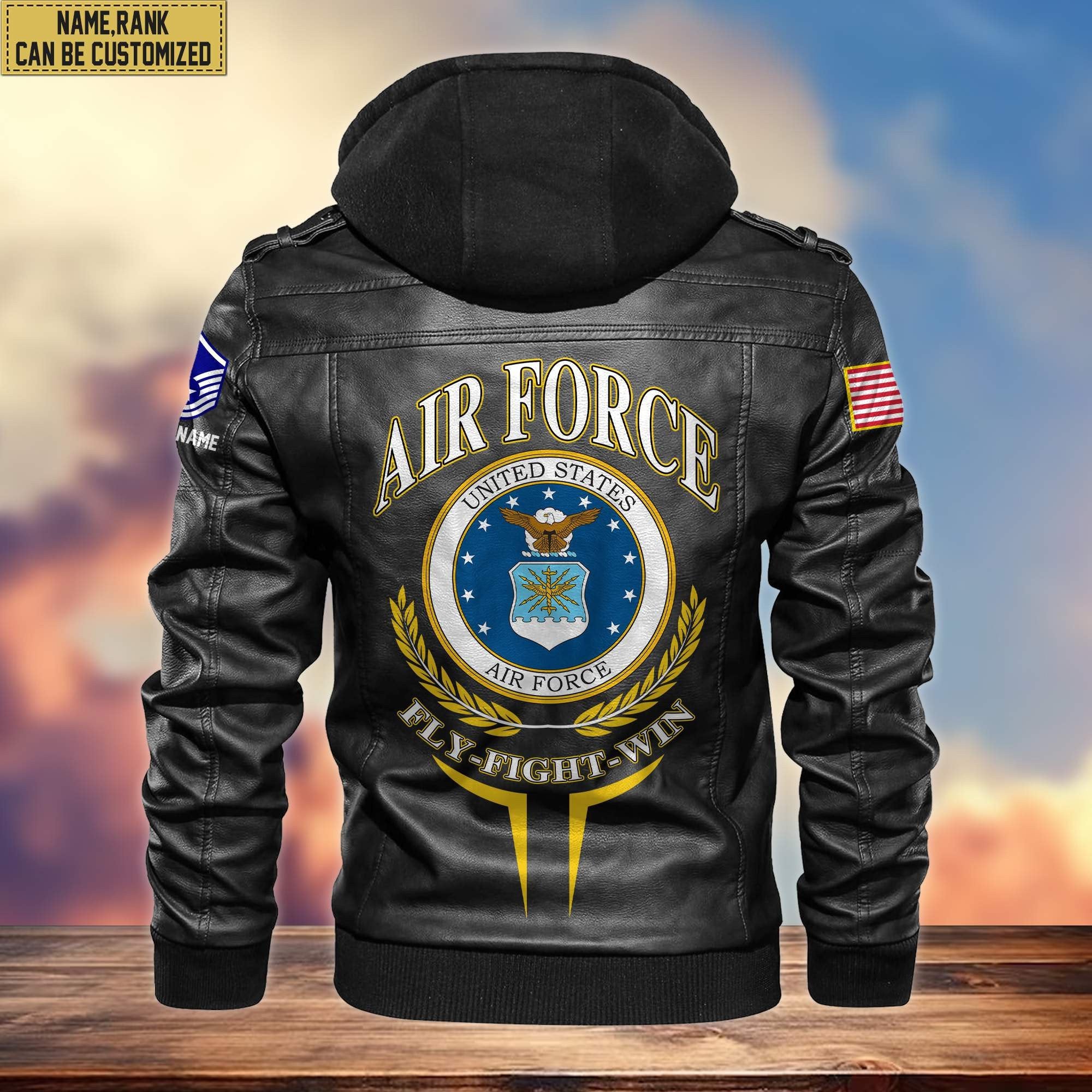 Premium USAF Leather Jacket VPVC701304, Custom Name, Rank, Gifts For Air Force Veteran