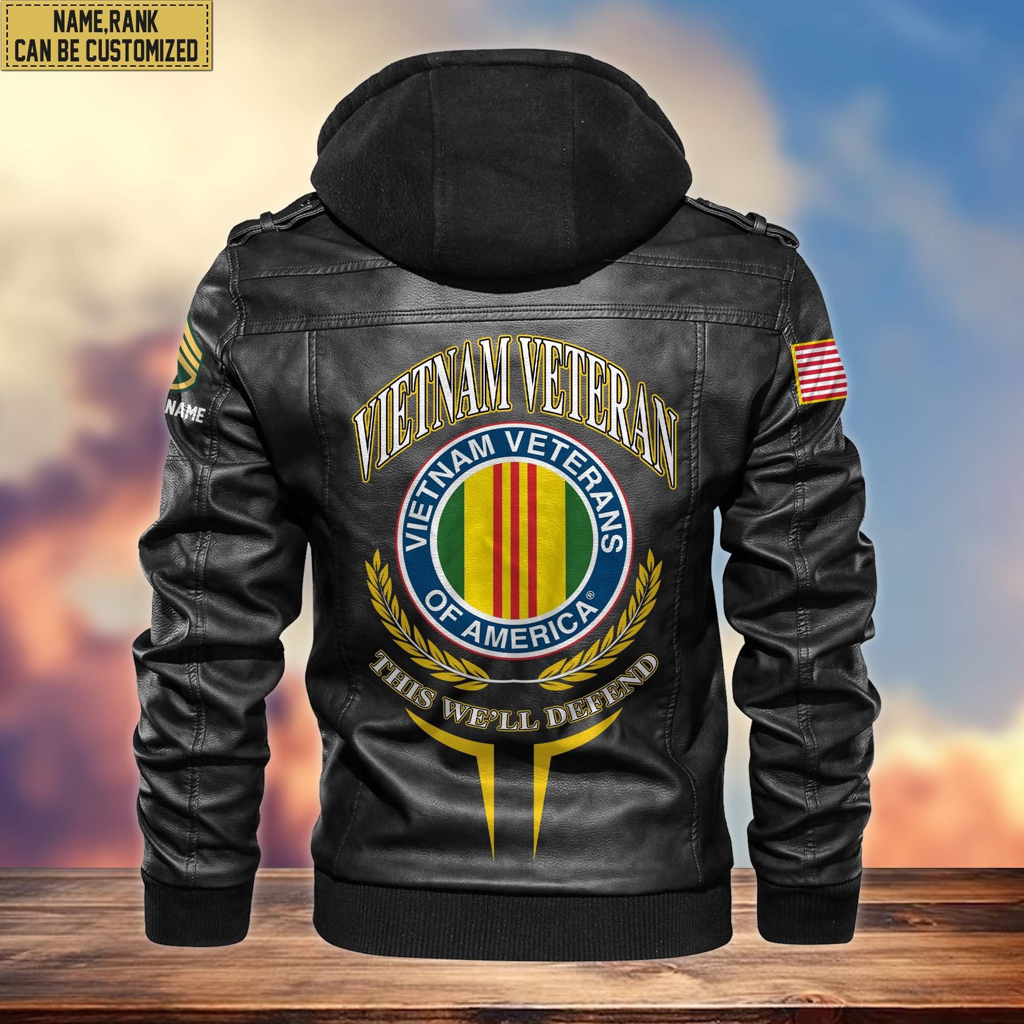 Premium Vietnam Veteran Leather Jacket VPVC701306, Custom Name, Rank, Gifts For Vietnam Veteran